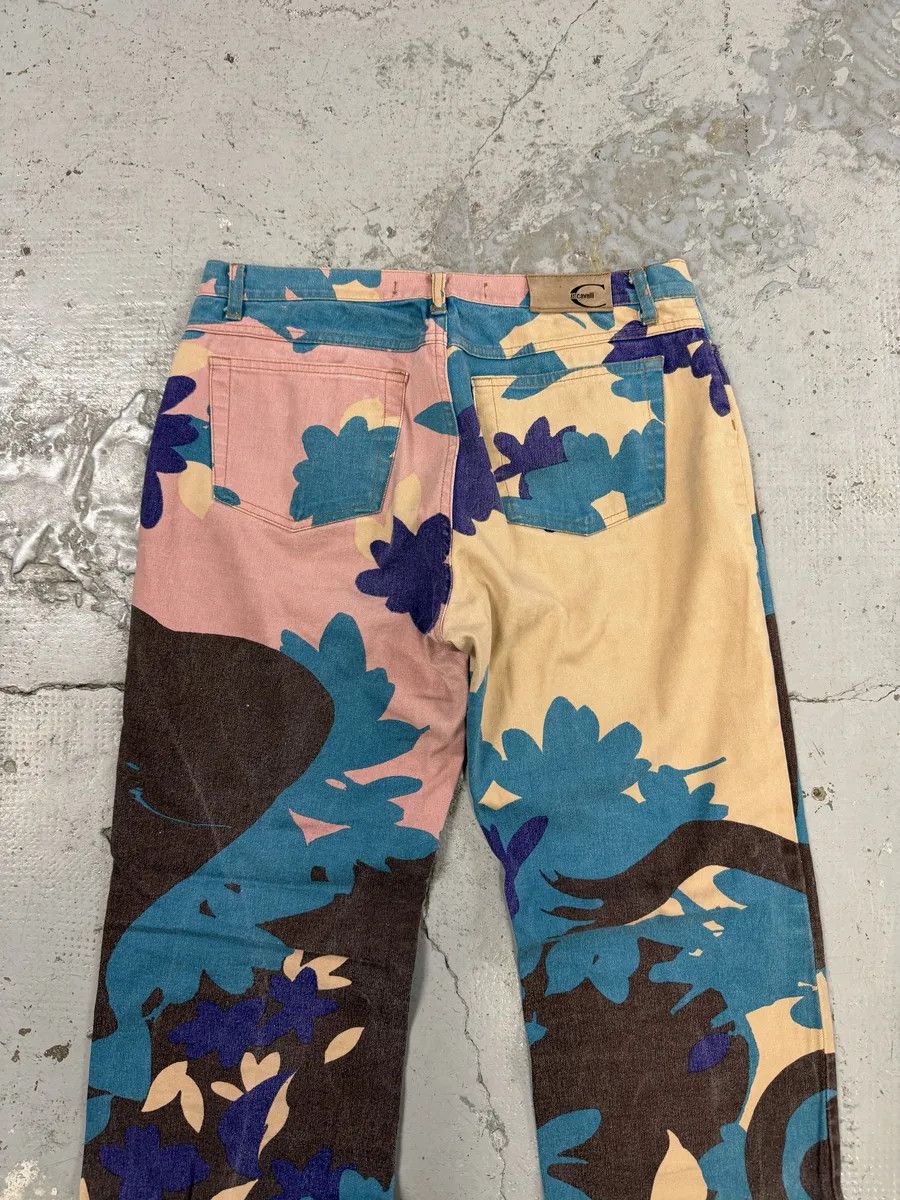 Just Cavalli 2000s Cavalli Pink & Blue Abstract Human Pants Size US 32 / EU 48 - 3 Thumbnail