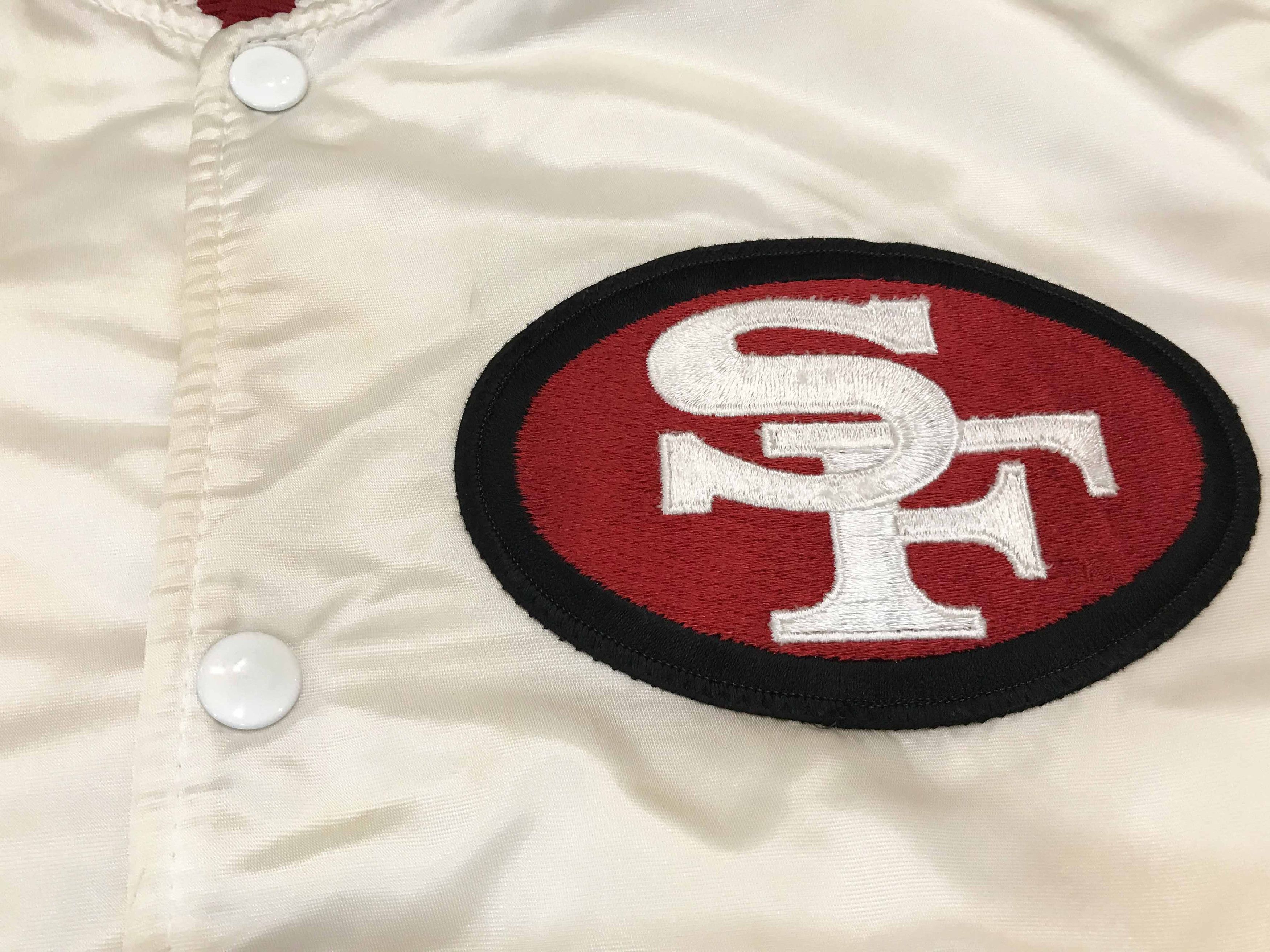 NFL × Starter × Vintage Vintage Starter NFL San Francisco 49ers Satin Bomber Jacket Size US M / EU 48-50 / 2 - 2 Thumbnail