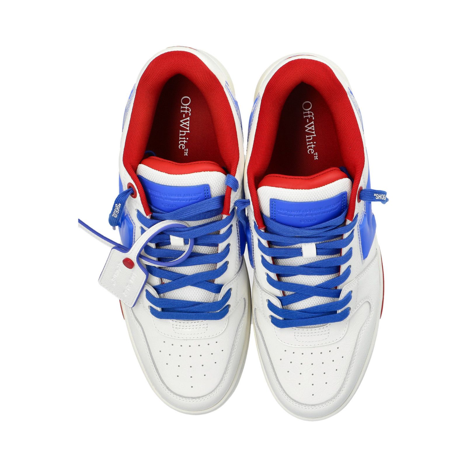 OFF-WHITE Out Of Office Bubble Arrow White Blue Leather Snea