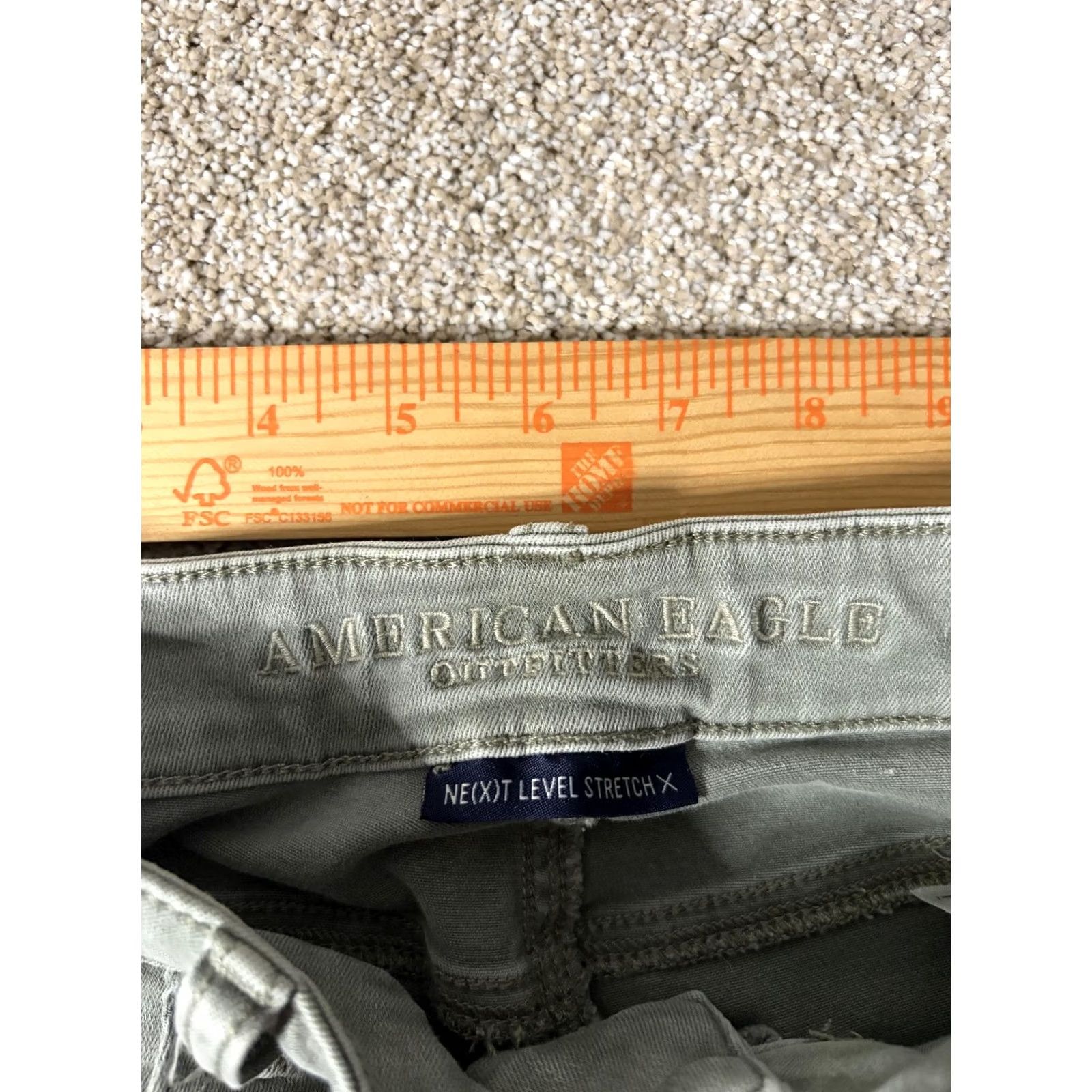 American Eagle Outfitters American Eagle Womens Jeans 0 Long Green Jegging Stretch Size 25" / US 0 / IT 36 - 5 Thumbnail