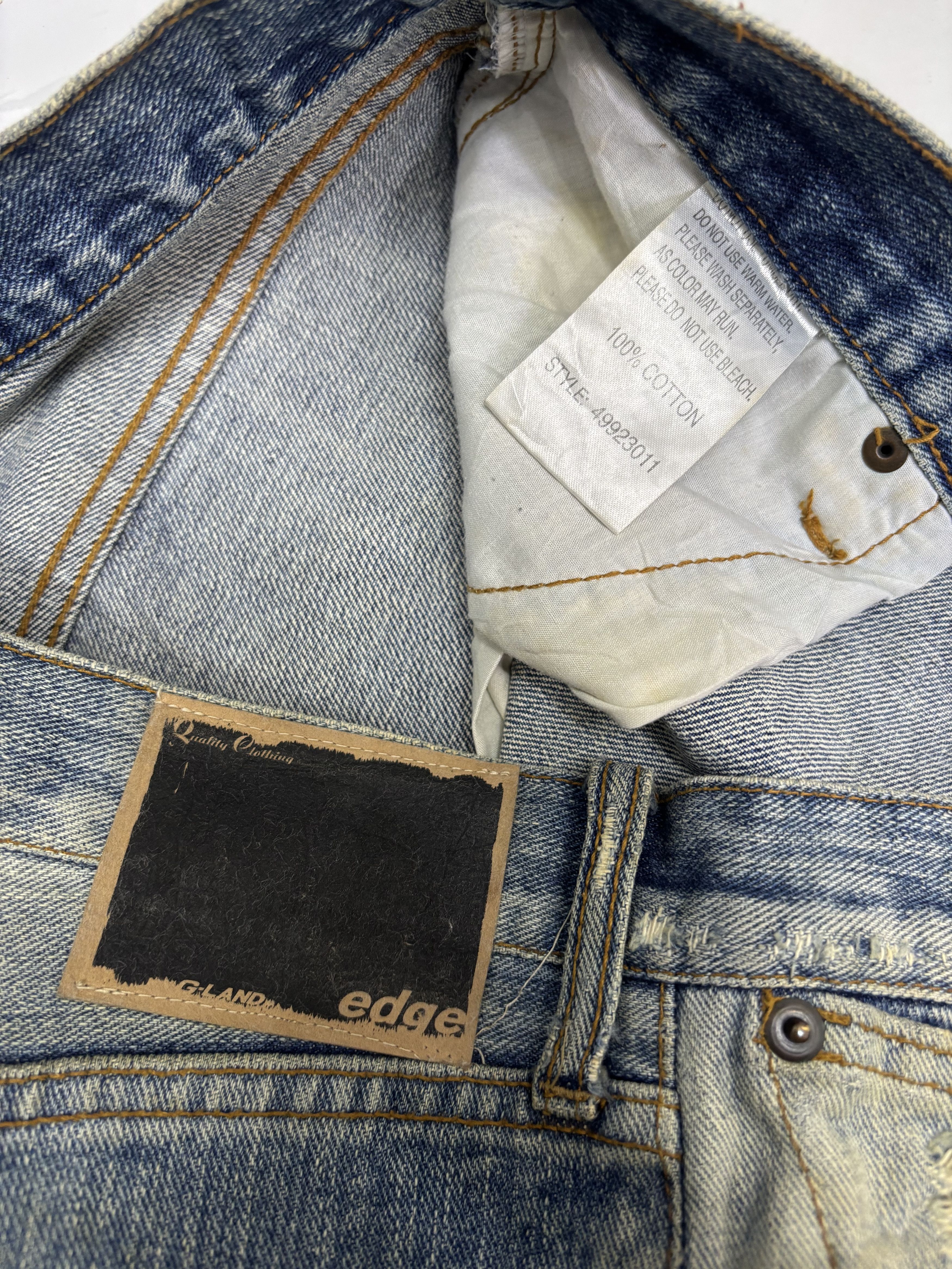 G-Star × Hysteric Glamour × Kapital VINTAGE RARE PATCHWORK DISTRESSED DENIM G LAND JEANS Size US 33 - 12 Thumbnail