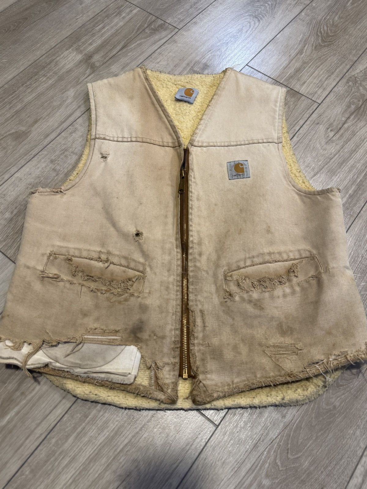 Carhartt Distressed Carhartt Vest Size US L / EU 52-54 / 3 - 3 Thumbnail