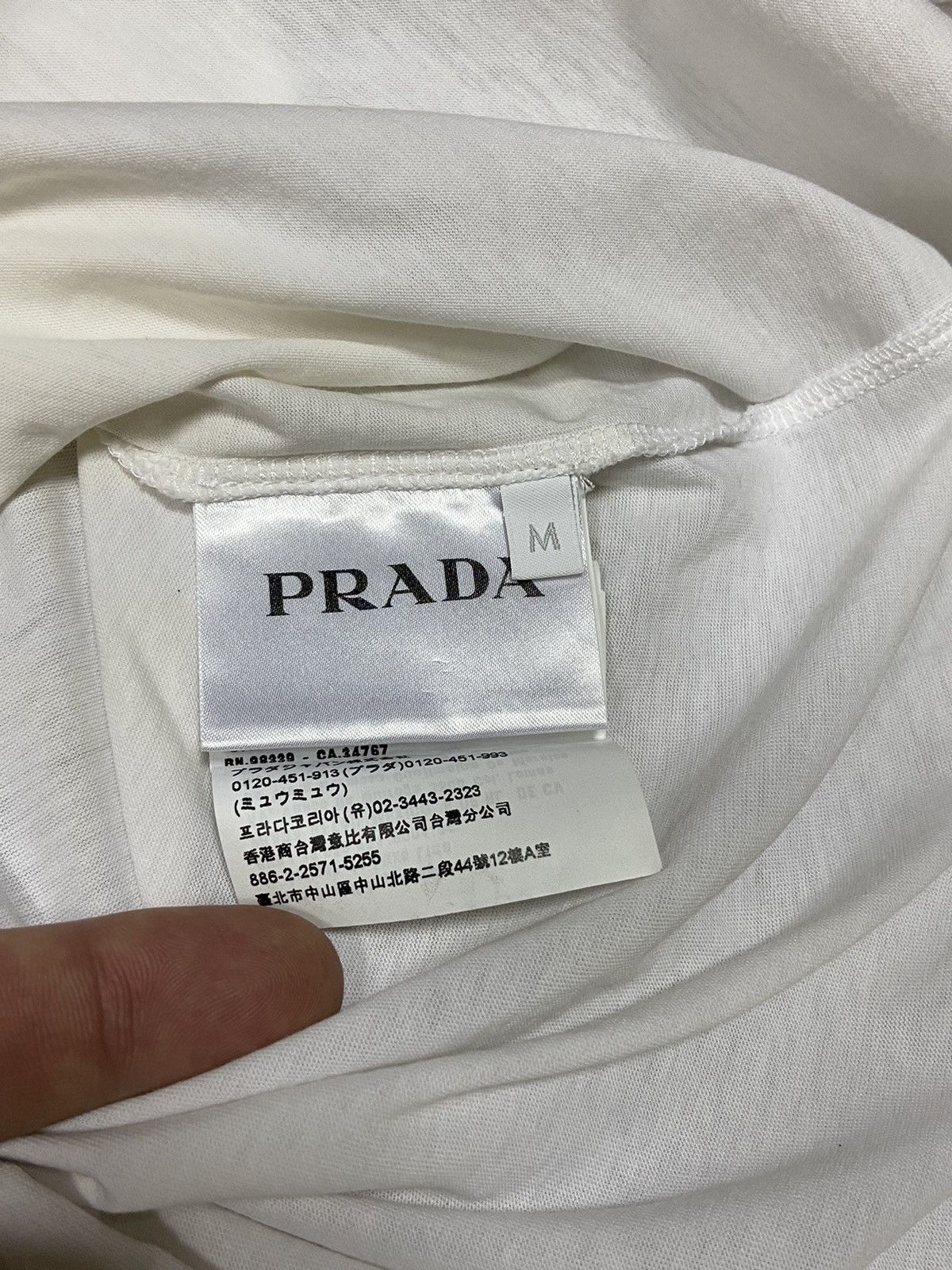 Prada Prada triangle tab logo stripe t-shirt Size US M / EU 48-50 / 2 - 8 Thumbnail
