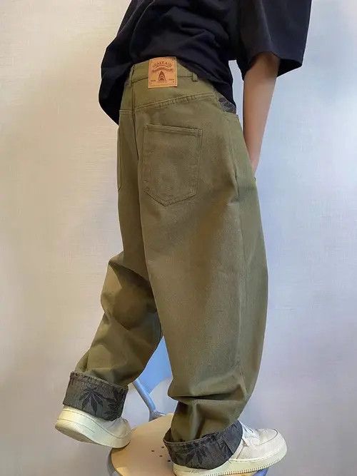 Japanese Brand Vintage Street Splicing Loose Workwear Casual Canvas Pants Size US 30 / EU 46 - 5 Thumbnail