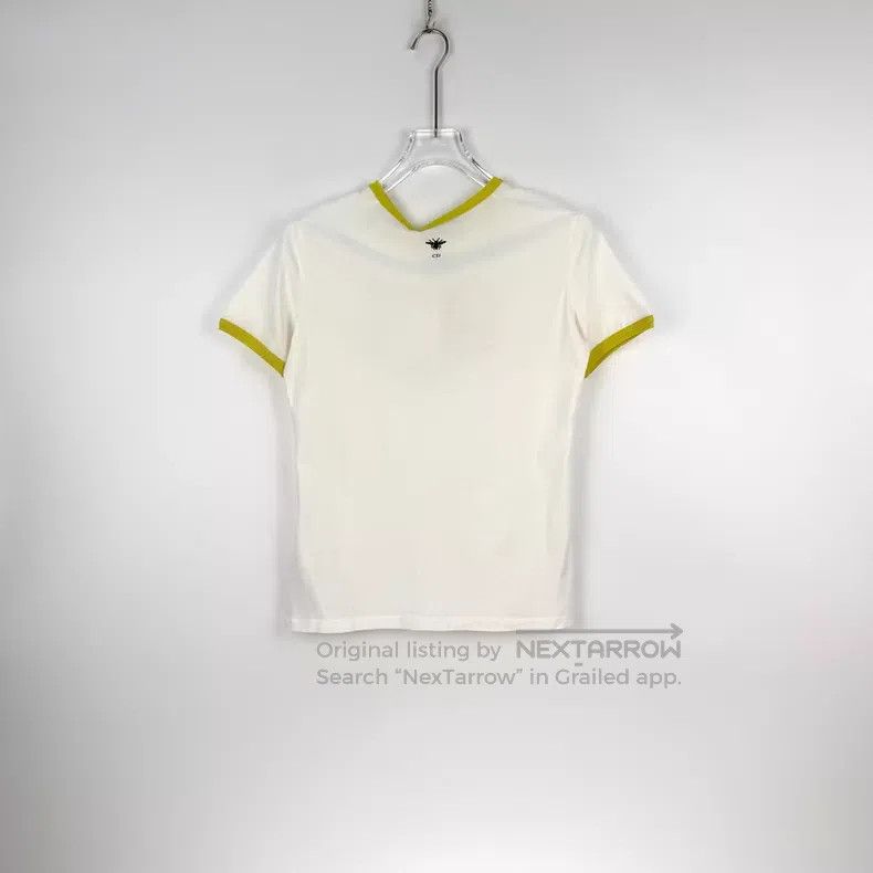 Dior Dior White yellow-bordered five-pointed star short sleeves Size S / US 4 / IT 40 - 4 Thumbnail