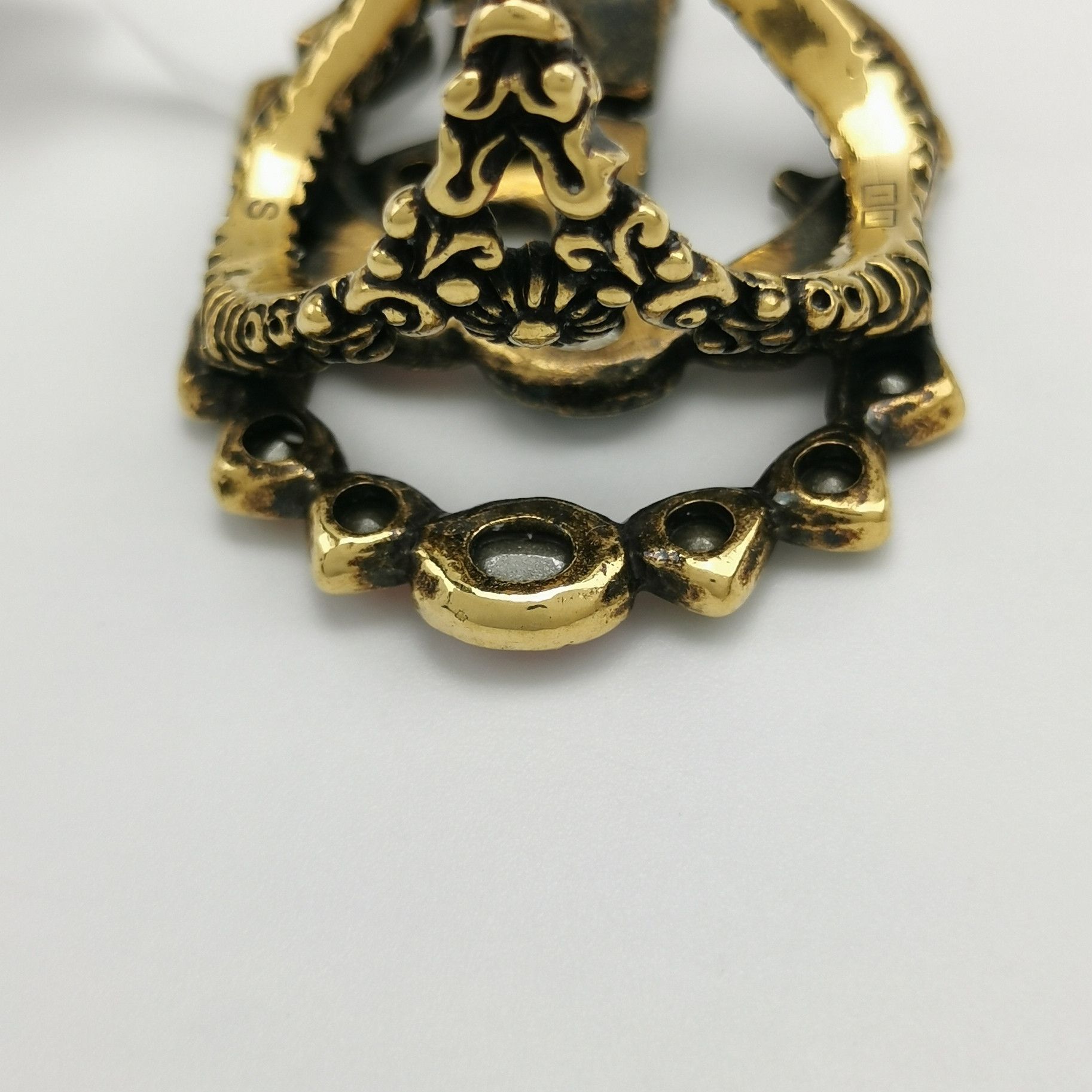 Gucci Gucci Crystal Double G Logo Ring Size 13 -z2505 Size ONE SIZE - 6 Thumbnail