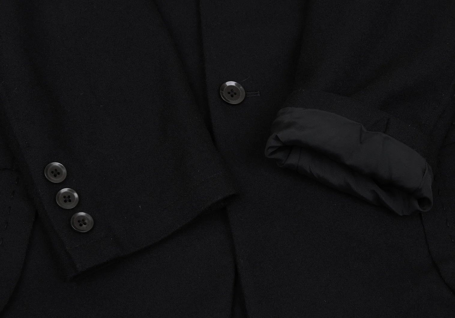 Yohji Yamamoto Yohji Yamamoto Wool Cut Stitch Design Jacket Size US L / EU 52-54 / 3 - 9 Thumbnail