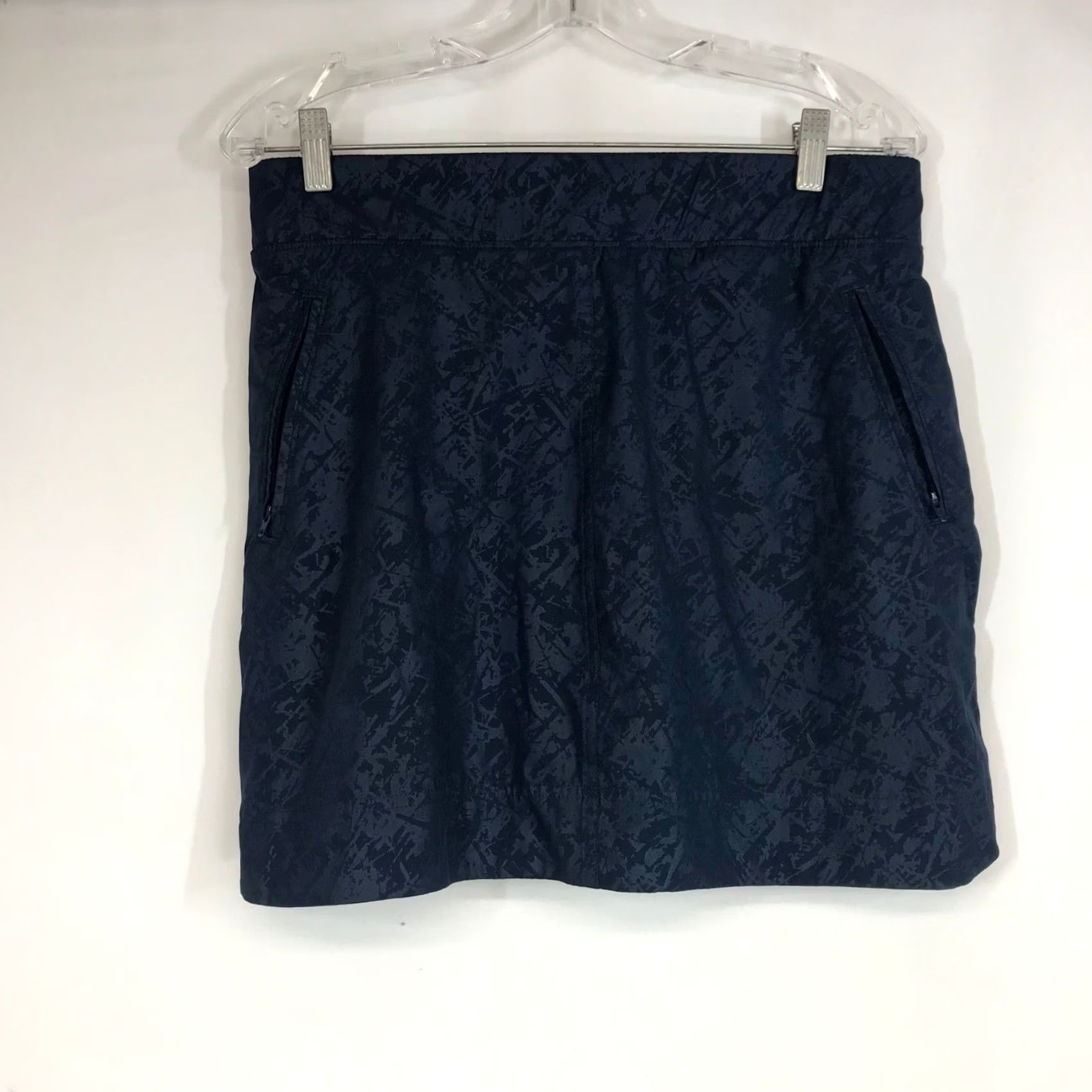 Orvis Orvis Navy Blue Textured Skirt Skort M Elastic Waist Pockets Size 32" / US 10 / IT 46 - 2 Thumbnail