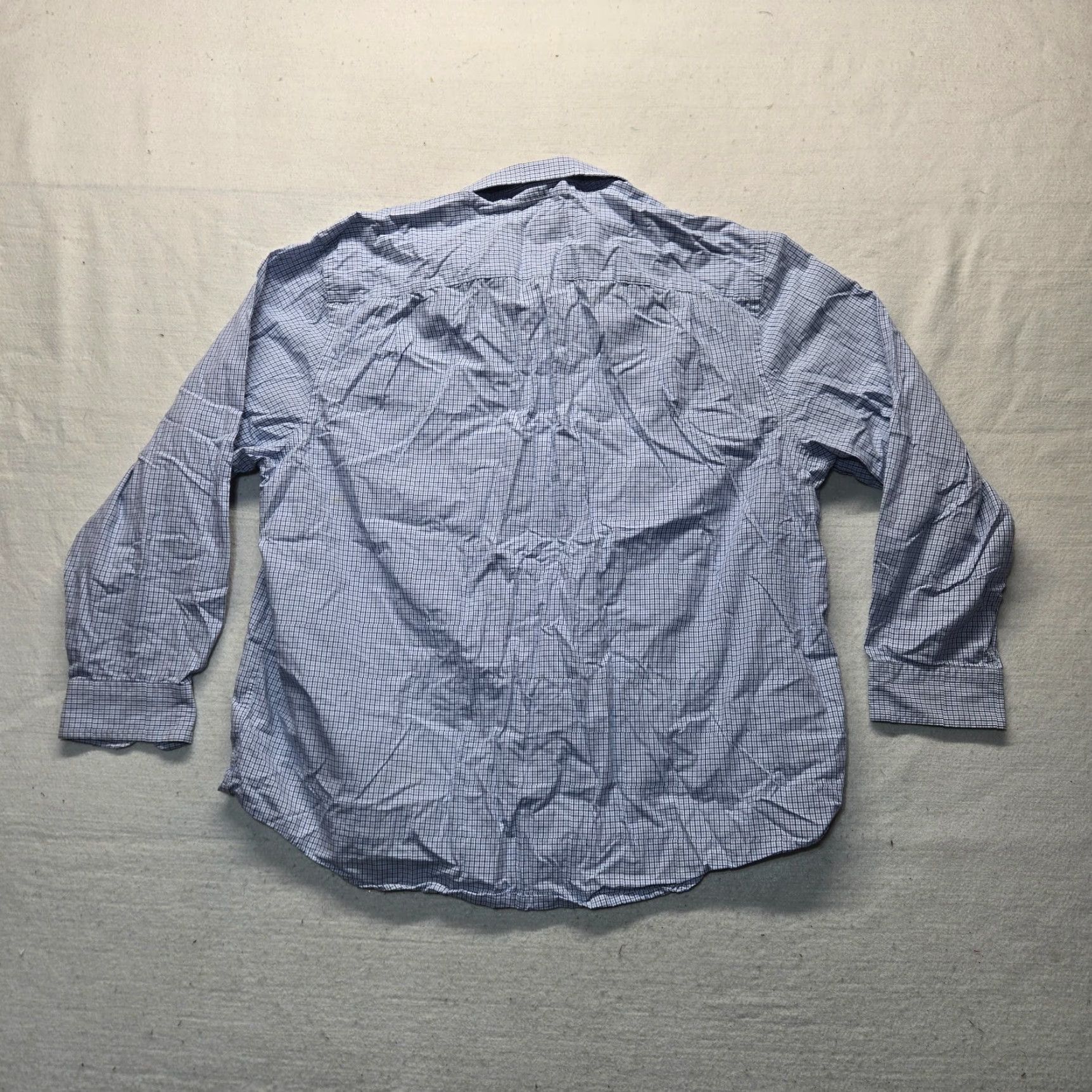 George George Plaid Button-Up Shirt Long Sleeve Adult 2XL Blue Casual Men Size US XXL / EU 58 / 5 - 7 Thumbnail