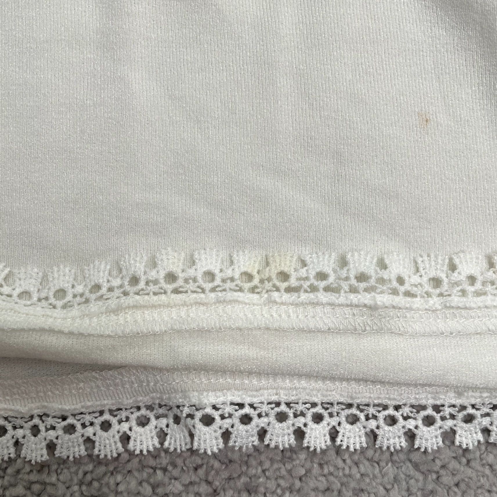 Vintage Unbranded Blouse Womens 2XL White Crew Neck Sheer Short Sleeve Stretch Casual Shirt Ladies Black Friday Style Size XXL / US 16-18 / IT 52-54 - 4 Thumbnail