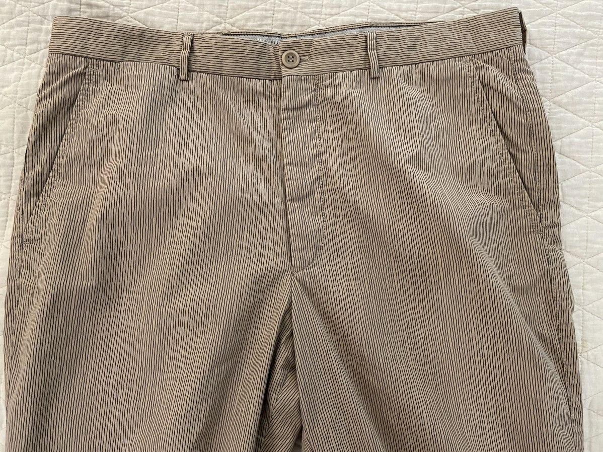 Armani Collezioni Free Hand Stripe Lightweight Cotton Trouser Size US 36 / EU 52 - 2 Thumbnail