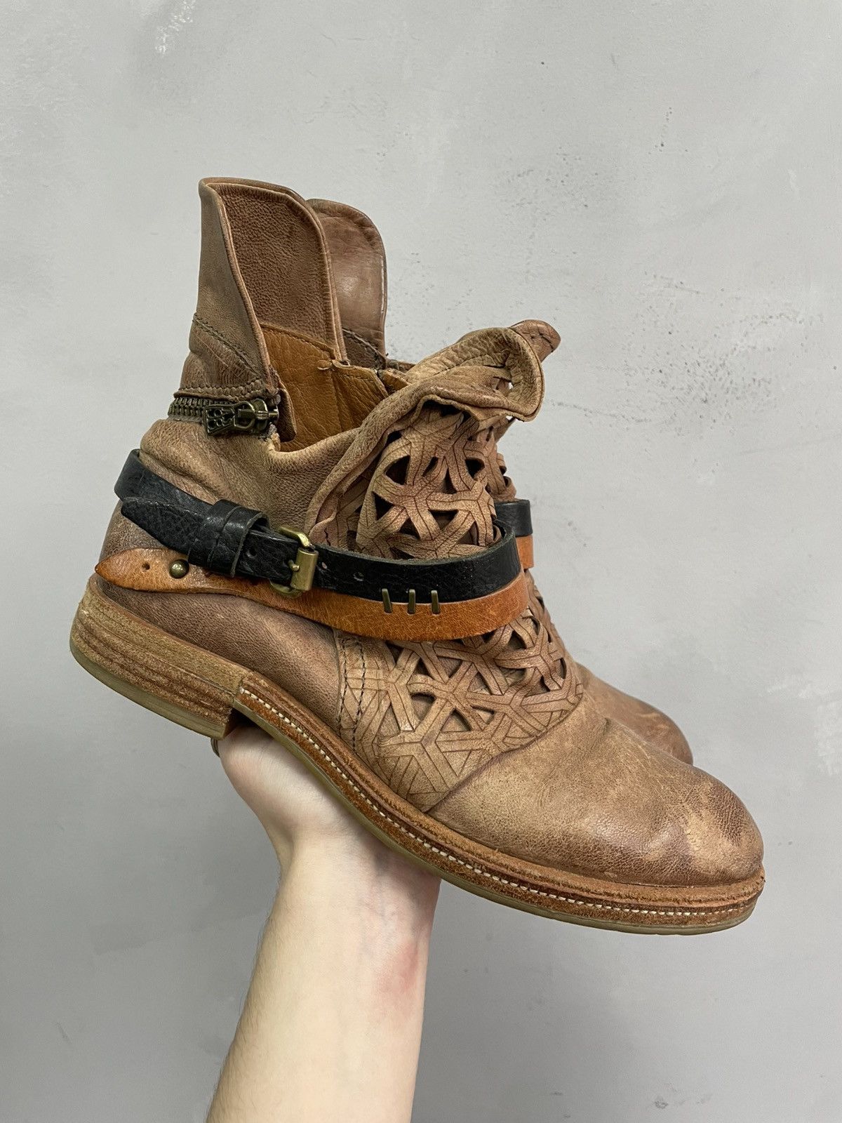 A.S.98 Avant garde boots ankle Italian fashion A.S. 98 90s Size US 6.5 / EU 39-40 - 2 Thumbnail