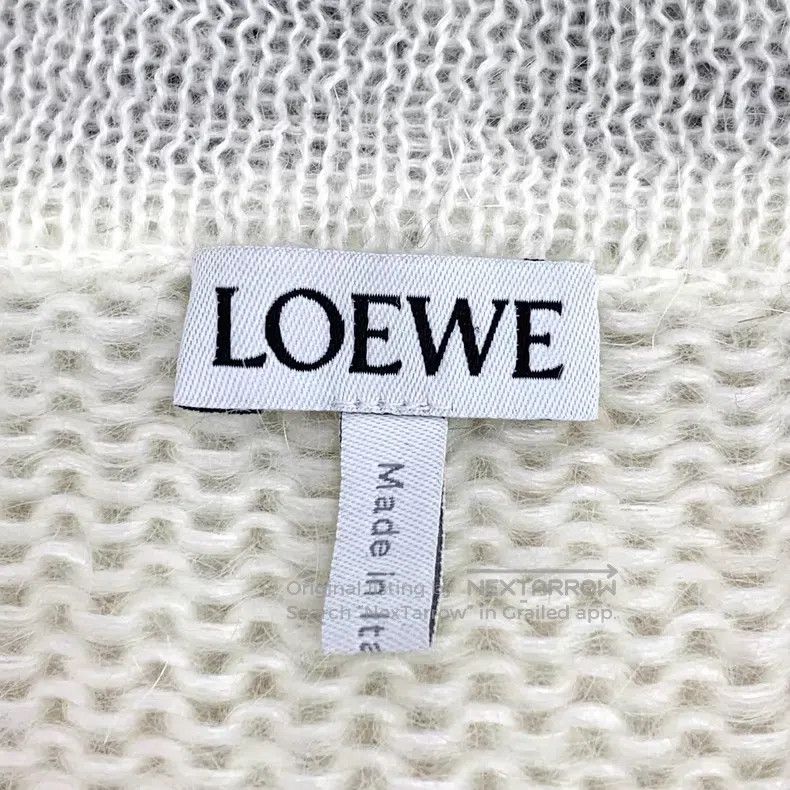 Loewe Loewe Color block logo pattern intarsia mohair knit cardig Size XS / US 0-2 / IT 36-38 - 5 Thumbnail