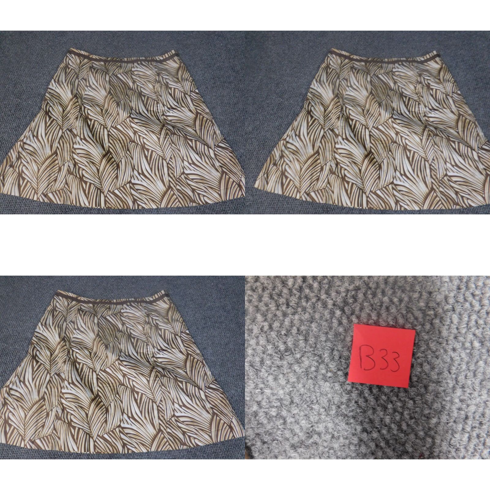 Talbots Talbots Skirt 16P Petites Brown Floral A-Line Zip Knee Length Women Mens? Size 38" / US 16 / IT 52 - 8 Thumbnail