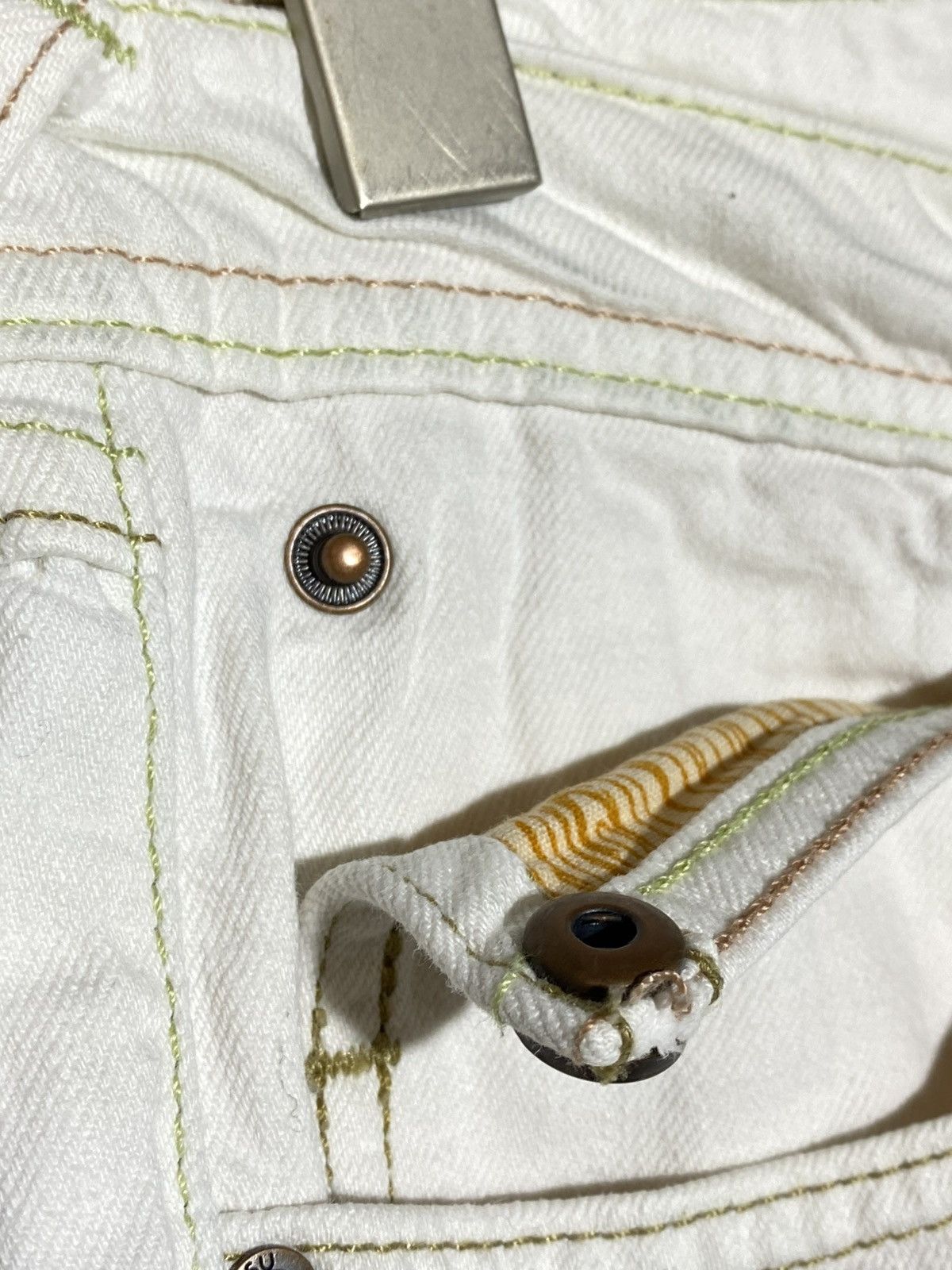 Evisu × Puma Evisu x Puma Vintage White Denim Shorts Rare Item Size US 32 / EU 48 - 11 Thumbnail