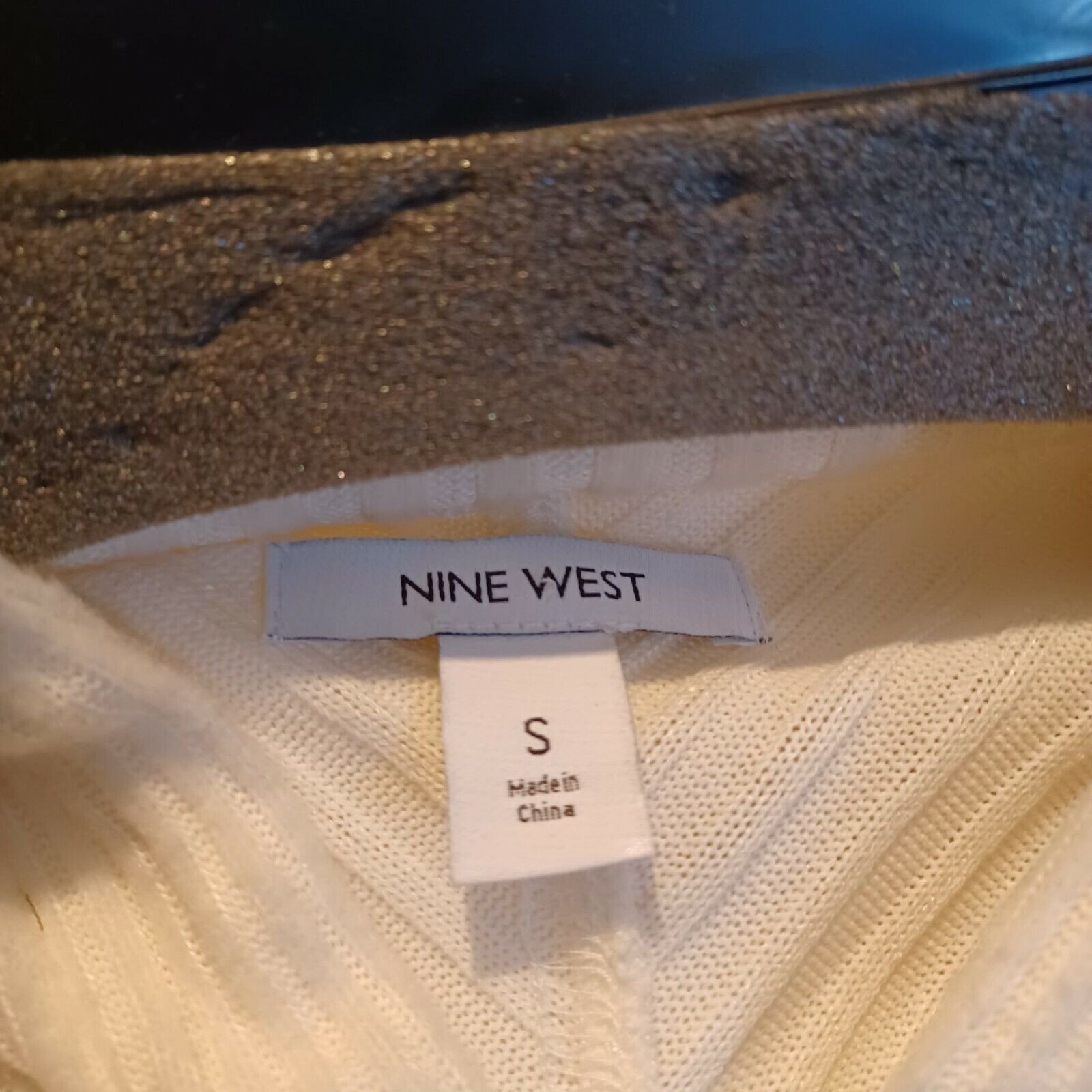 Nine West ❤️Nine West Women's Ivory Hooded Tunic Sweater Longline Text Size S / US 4 / IT 40 - 5 Thumbnail