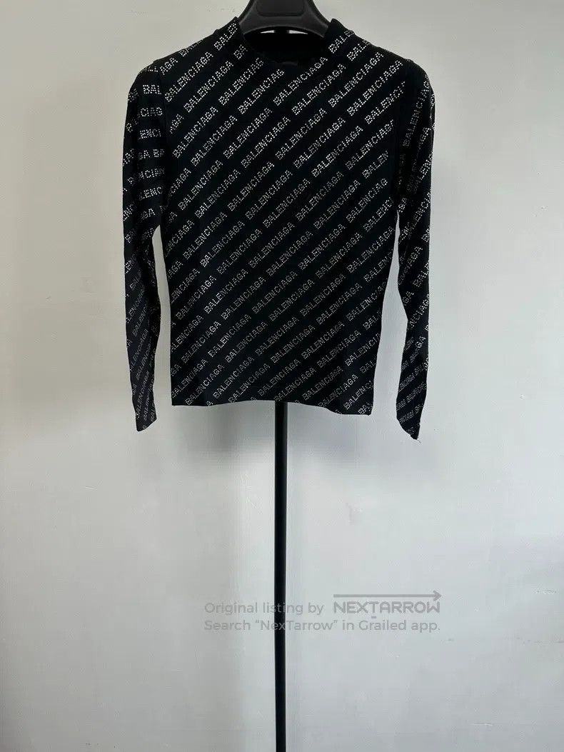 Balenciaga Balenciaga Letter Sequin Casual Long Sleeve T-Shirt Size US XS / EU 42 / 0 - 1 Thumbnail