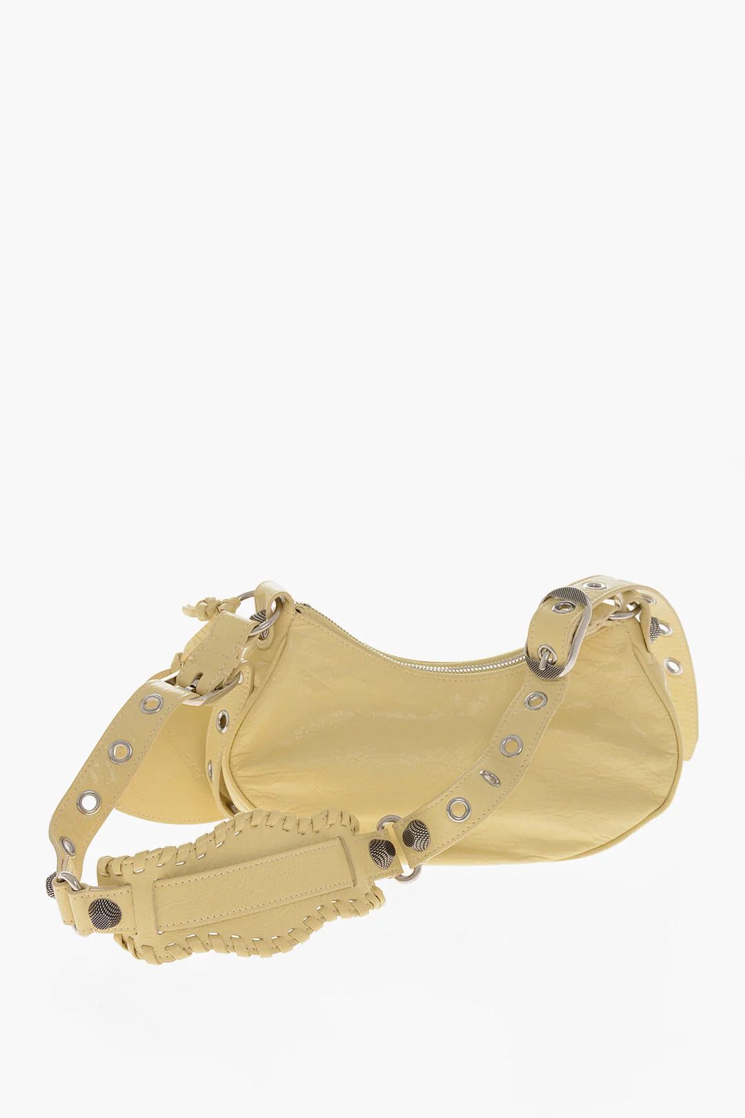 Balenciaga og1mm0326 Size: OS / Craquelé Leather Shoulder Bag in Yellow Size ONE SIZE - 2 Thumbnail