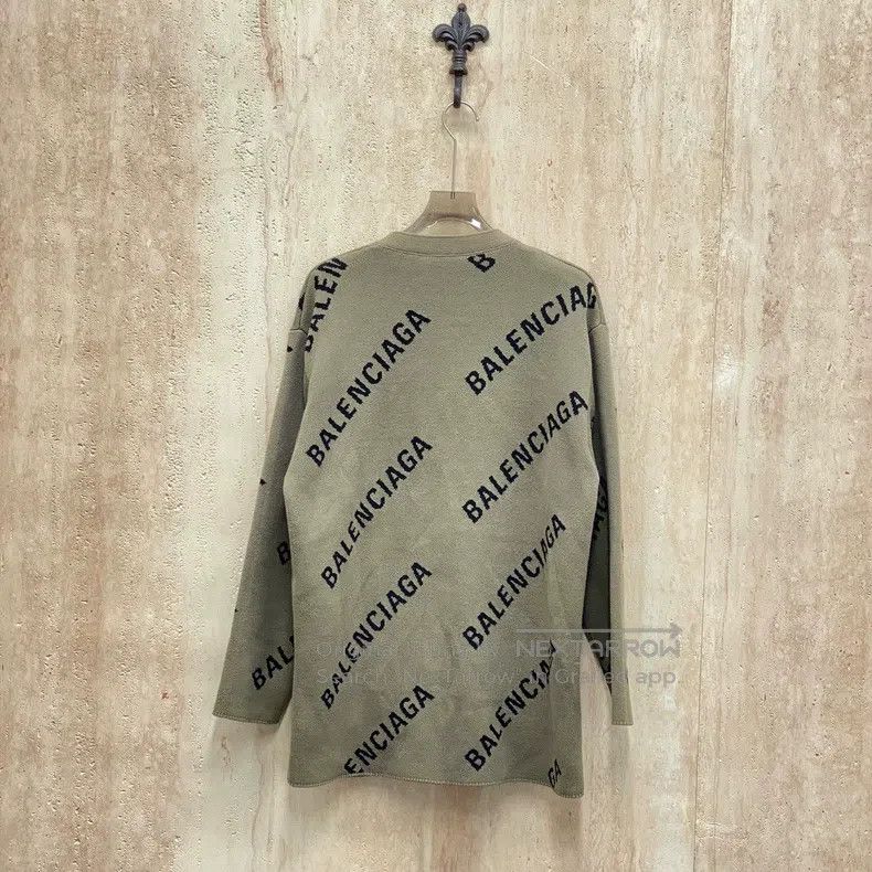 Balenciaga Balenciaga Pop-up barrage full print logo knit cardigan Size US M / EU 48-50 / 2 - 2 Thumbnail