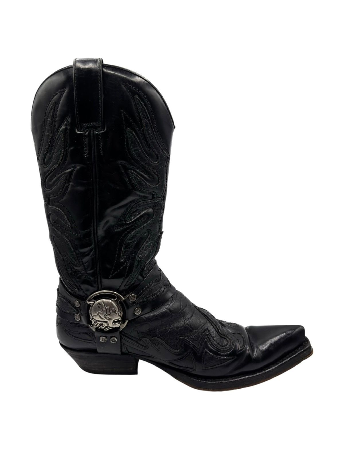 New Rock Vintage New Rock flame leather cowboy boots Size 42 Size US 9 / EU 42 - 7 Thumbnail