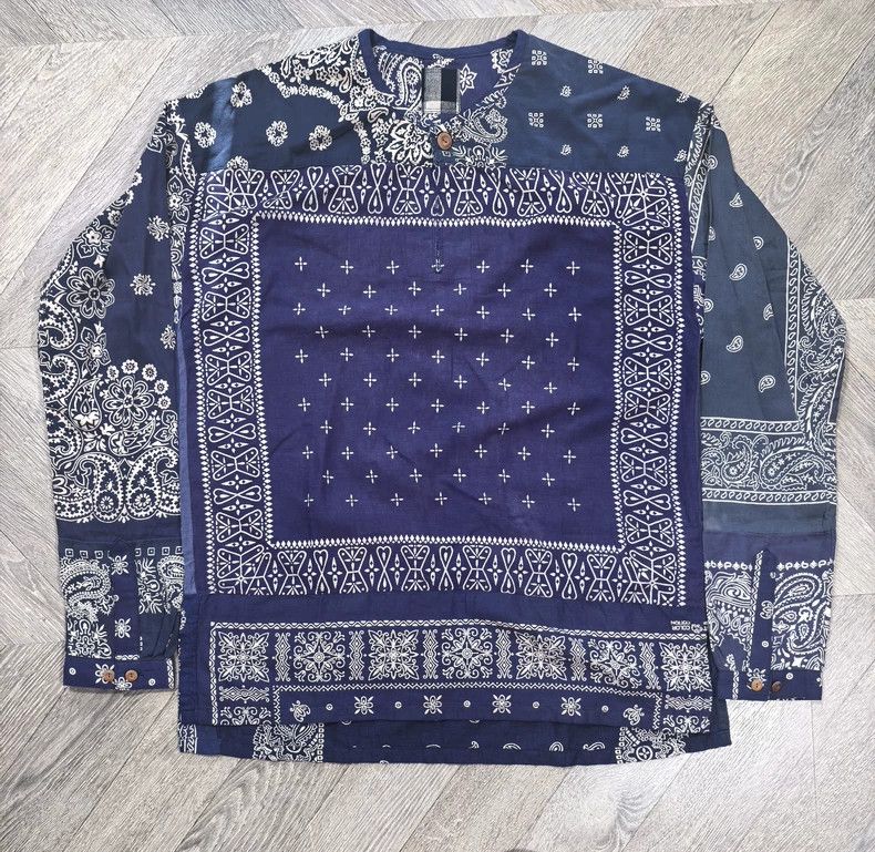 Visvim Visvim 17SS ICT KERCHIEF TUNIC (VNTG BANDANA) Cashew Flowe Size US M / EU 48-50 / 2 - 1 Thumbnail