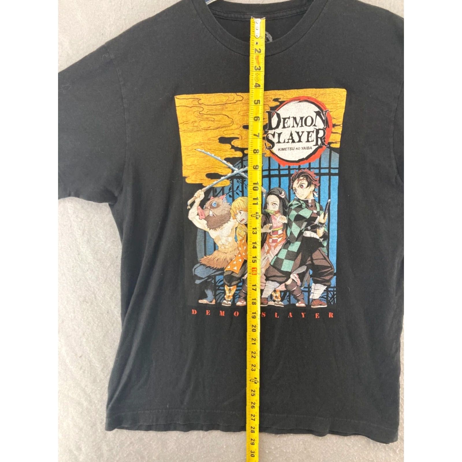 Vintage Demon Slayer Mens TShirt L Black Anime Shirt Mens Large Black Graphic Print Crew Neck Cotton Jersey Short Sleeve 90s Theme Norton? Size US L / EU 52-54 / 3 - 4 Thumbnail