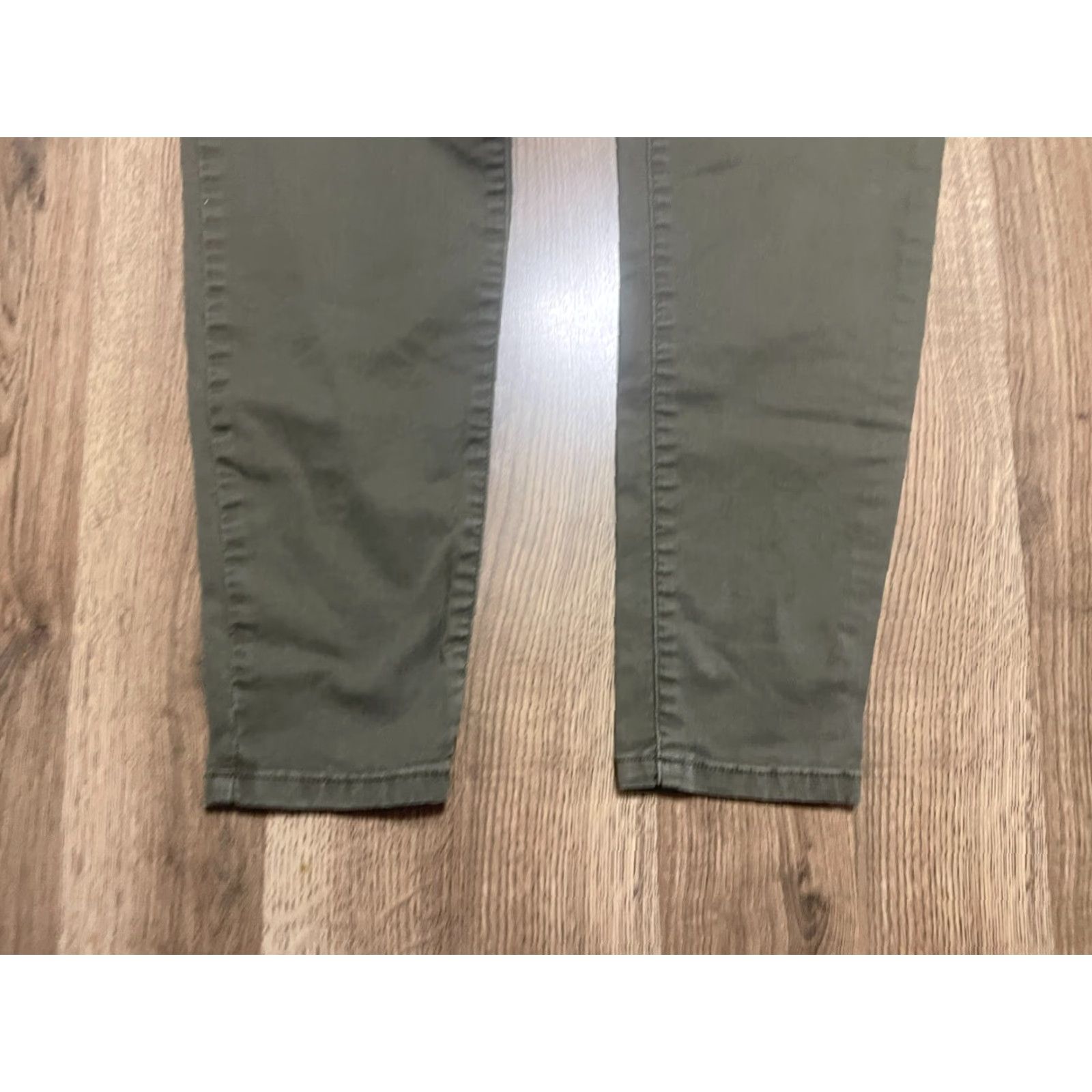 Vintage Daily/Ritual Pants Women's 10 Green Skinny Cargo Pockets Pants Womens Size 32" / US 10 / IT 46 - 3 Thumbnail