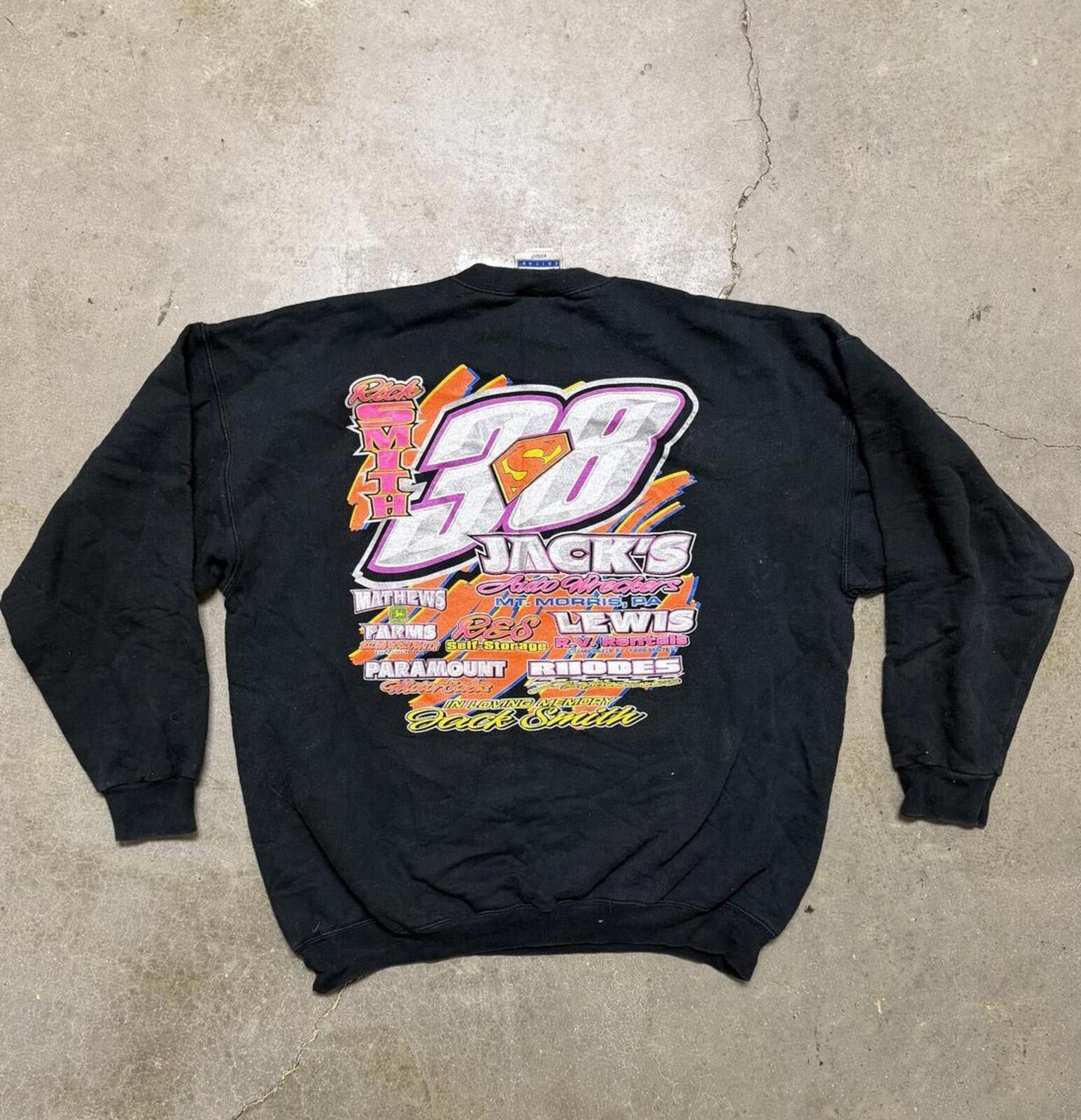 Other Vintage Rick Smith Race Car Black Crewneck Size US XL / EU 56 / 4 - 6 Thumbnail