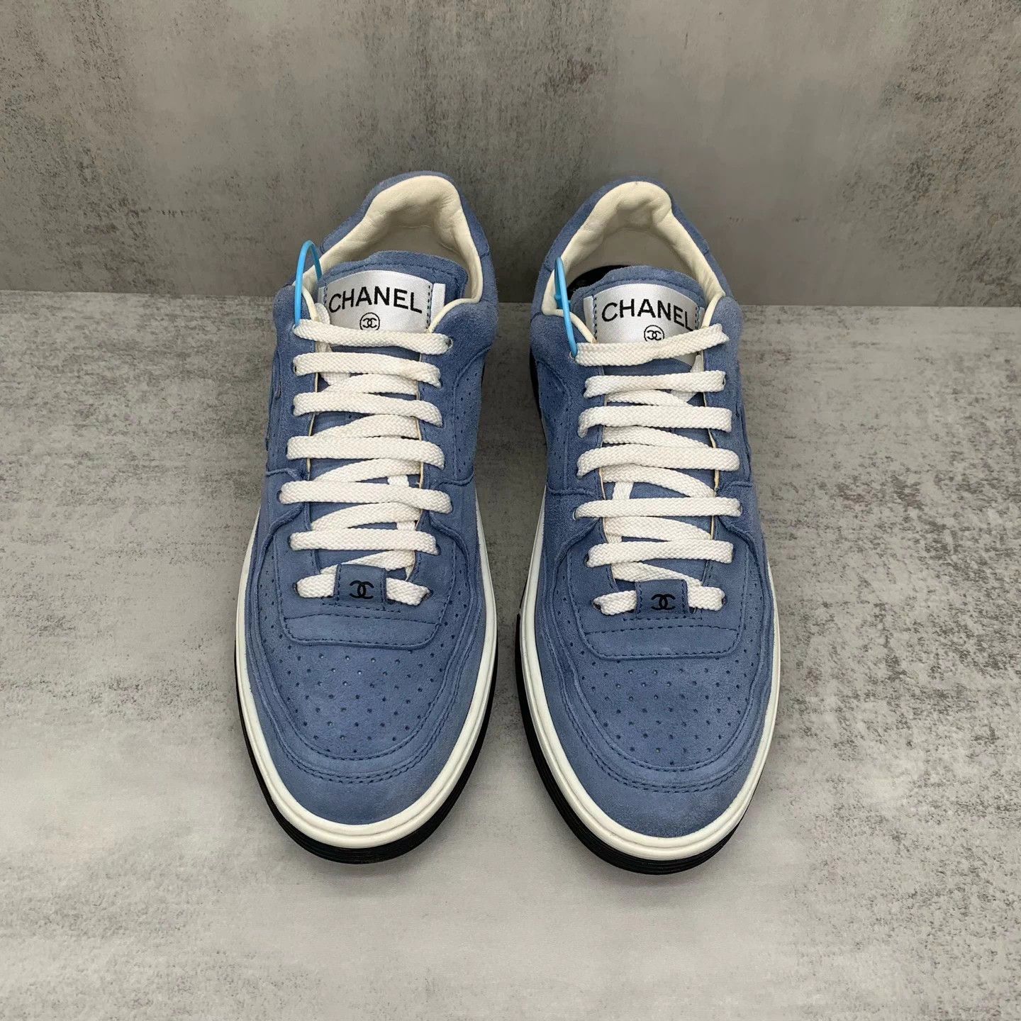 Chanel Chanel Women's Muted Blue Suede Slip-On Sneakers 38 98 New Size US 7 / IT 37 - 4 Thumbnail