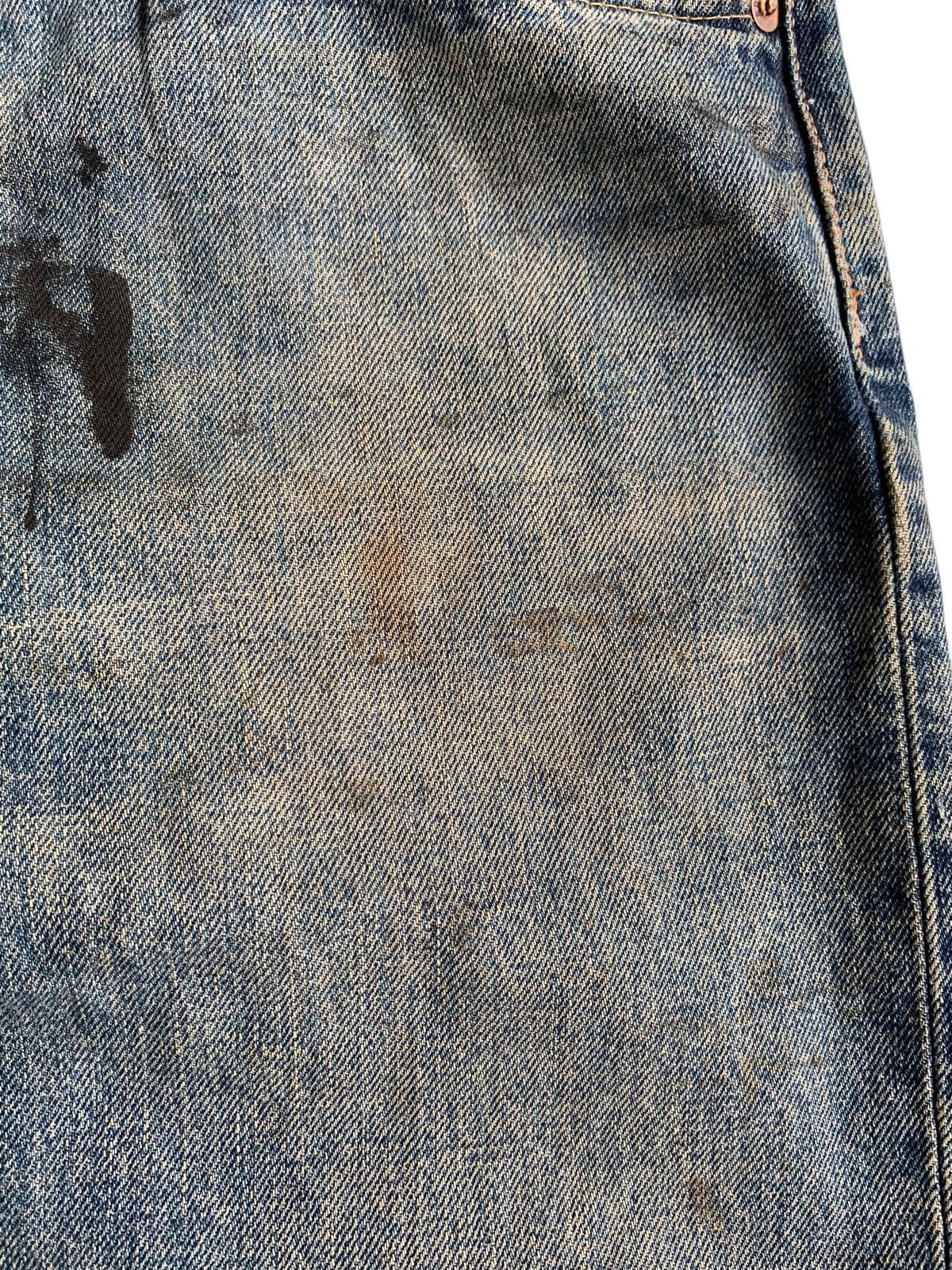 Edwin × Kapital EDWIN SELVEDGE 505X BUTTON FLY DISTRESSED DENIM Size US 30 / EU 46 - 19 Thumbnail