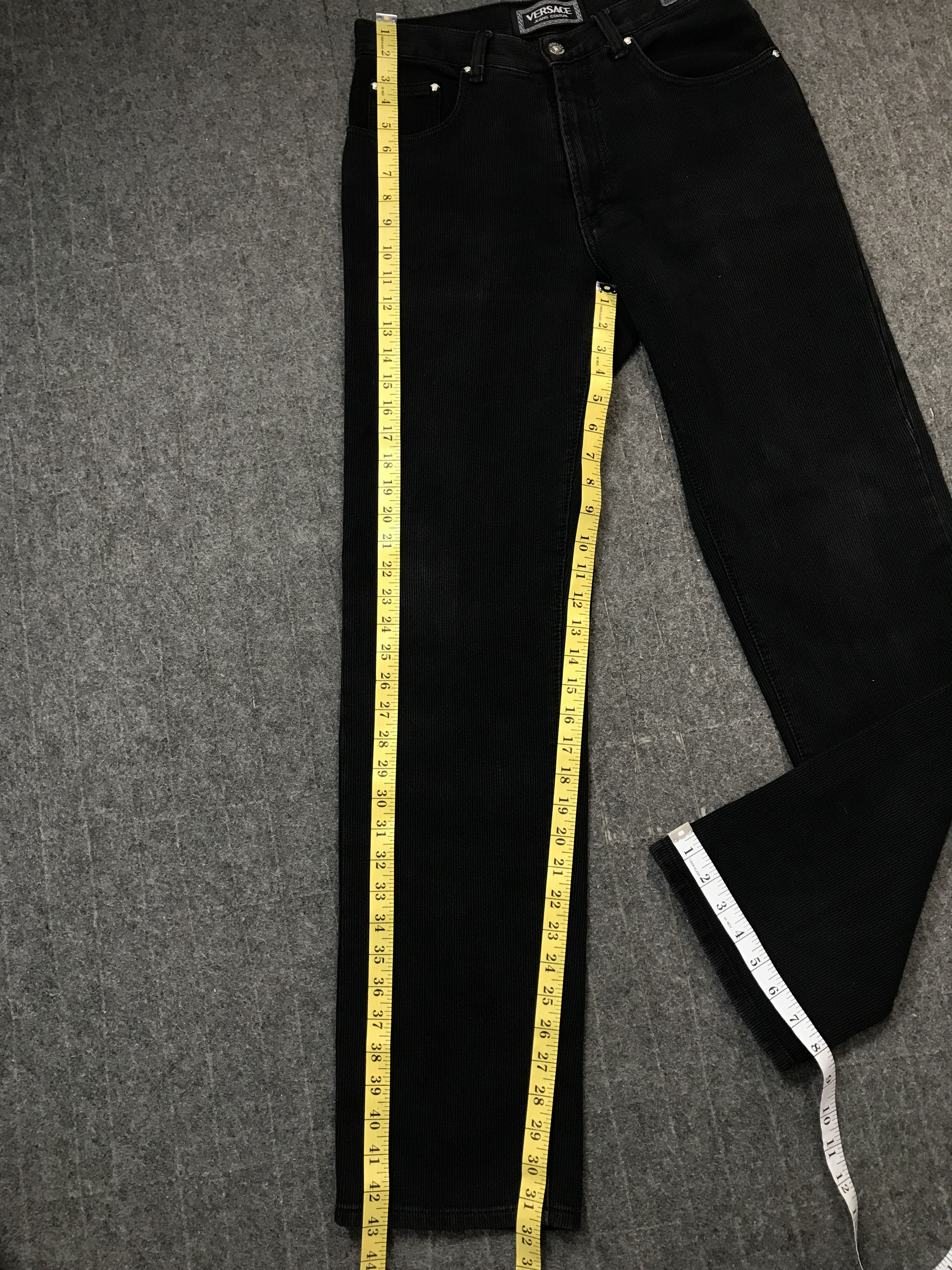 Versace Jeans Couture Versace Jeans Couture Signature Corduroy Black Straight Cut Size US 30 / EU 46 - 16 Thumbnail