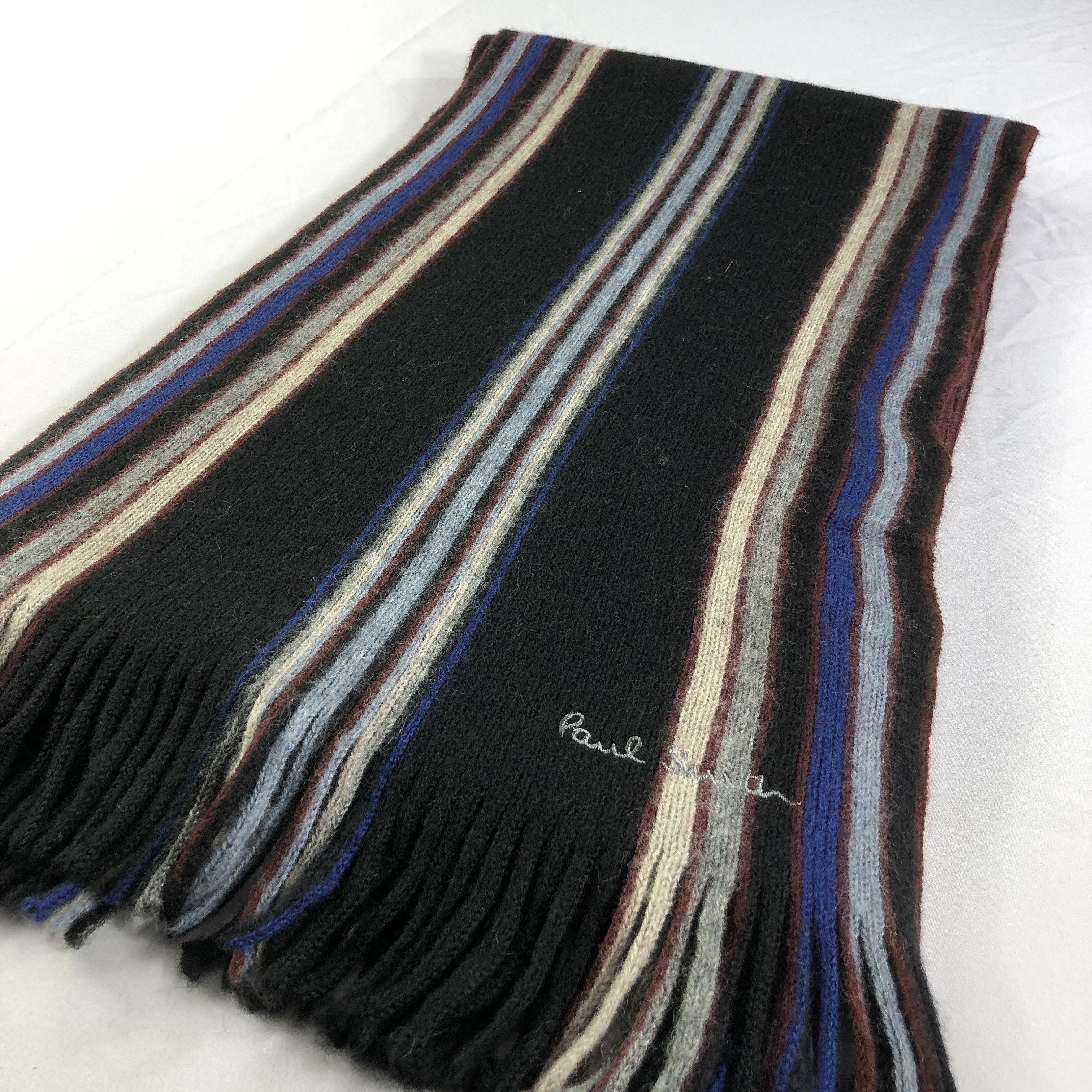 Paul Smith Paul Smith Striped Knit Wool Scarf Muffler V1455 Size ONE SIZE - 3 Thumbnail
