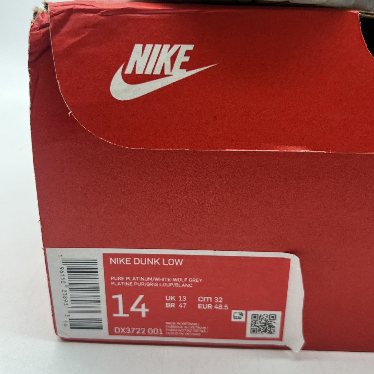 Nike Nike dunk low wolf grey pure platinum Size US 14 / EU 47 - 6 Thumbnail