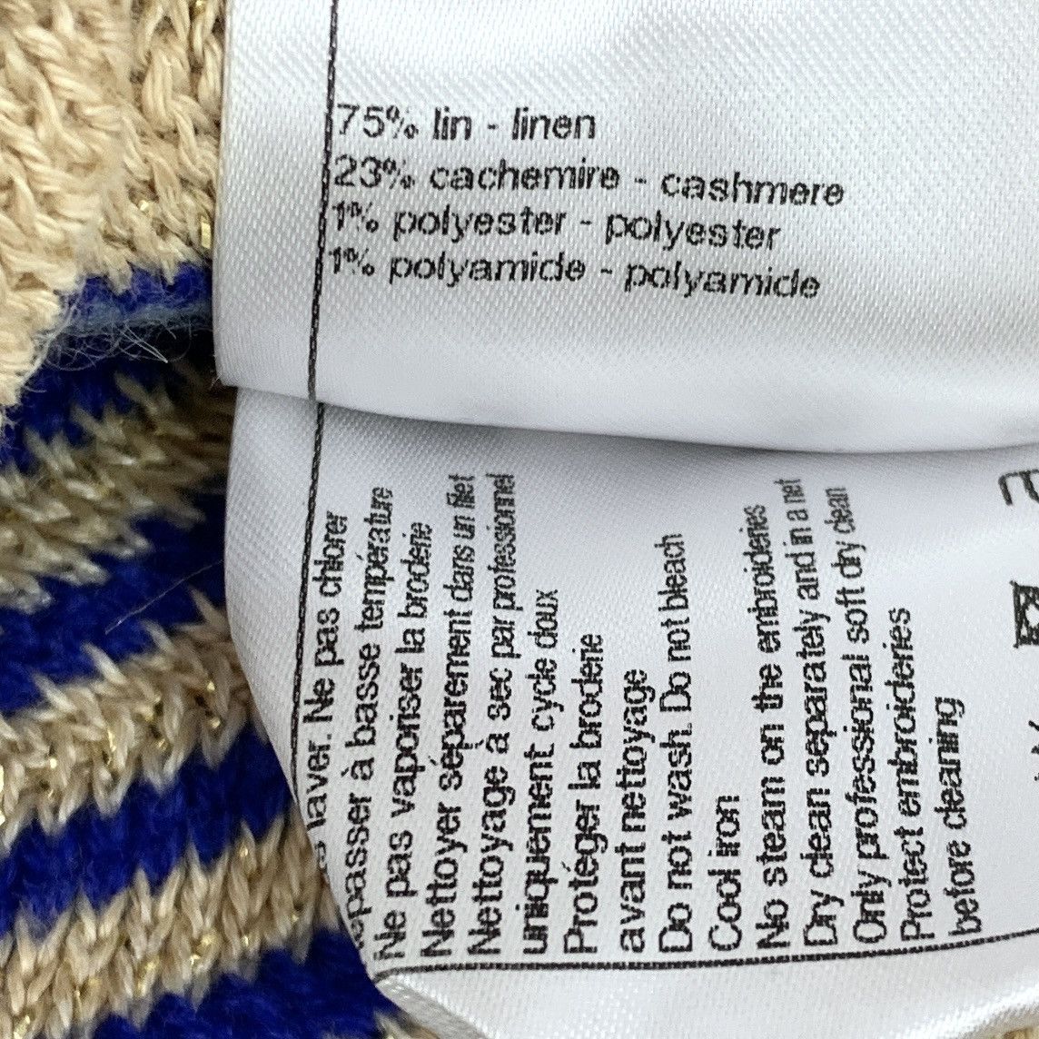 Chanel Chanel Colorblocked Stripe Linen Short Sleeve Knit Size XS / US 0-2 / IT 36-38 - 8 Thumbnail