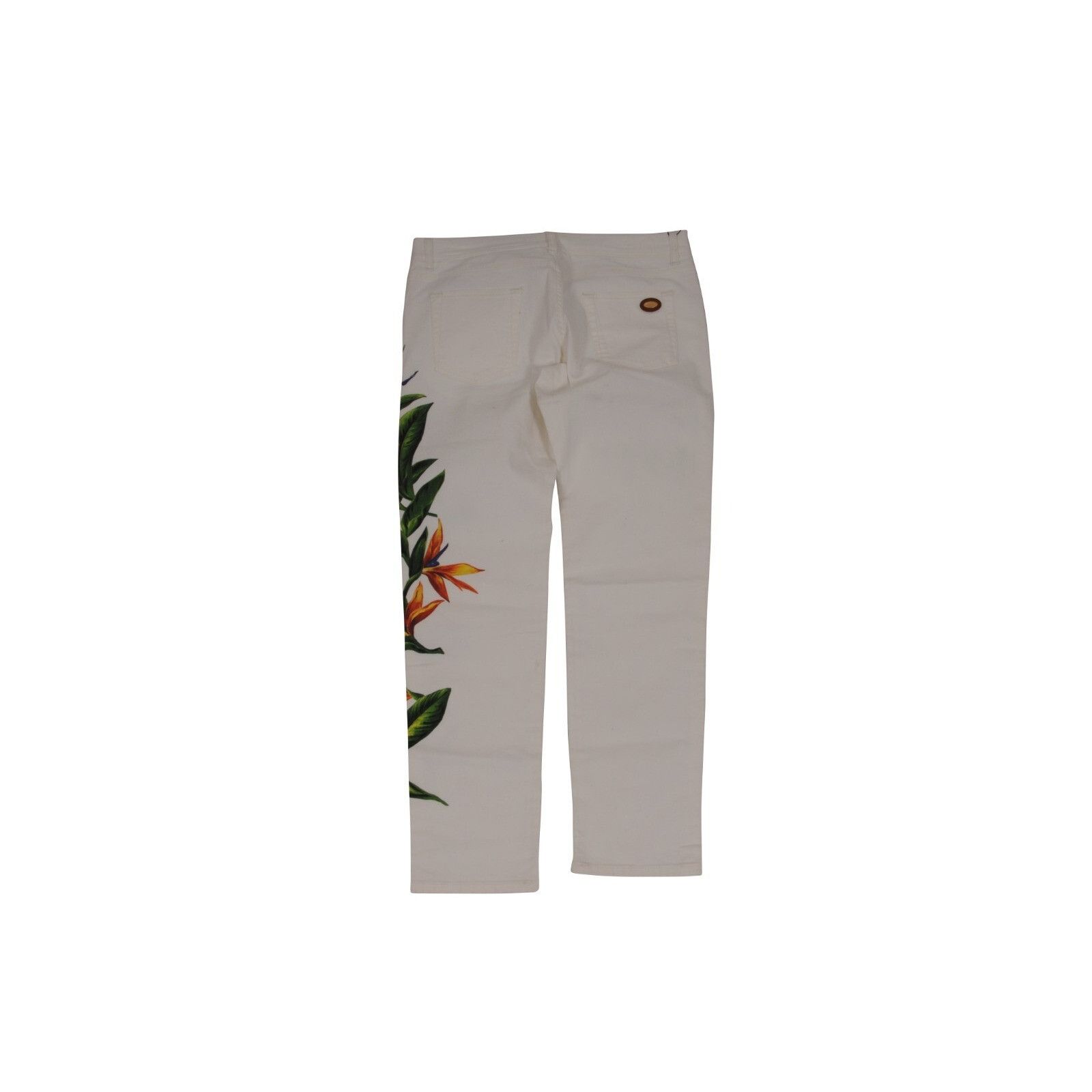 Dolce & Gabbana Floral Skinny Jeans IT 52 33-34 White Denim Size US 36 / EU 52 - 2 Thumbnail