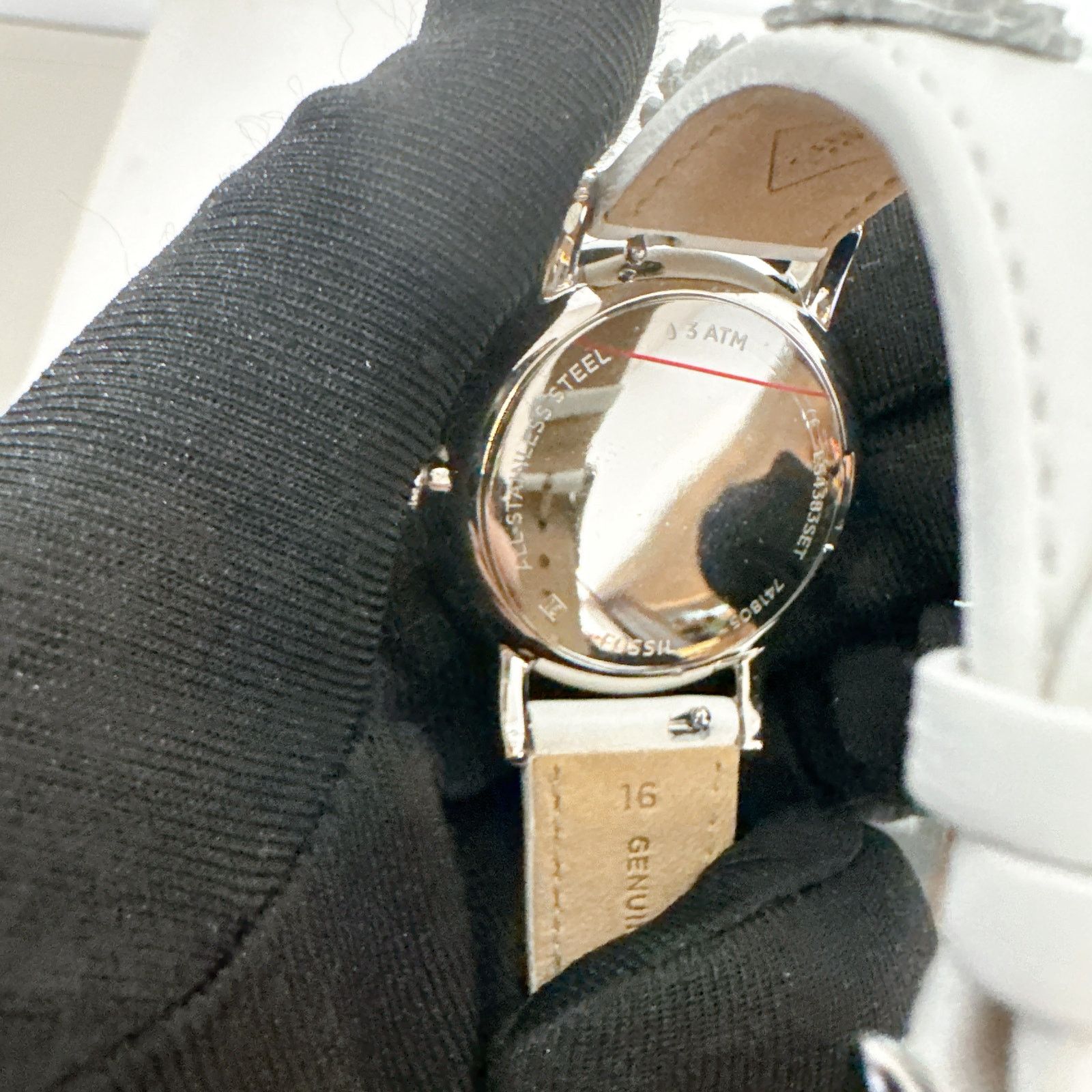 Fossil Fossil ES4383SET Neely Three-Hand White Leather Watch Size ONE SIZE - 6 Thumbnail