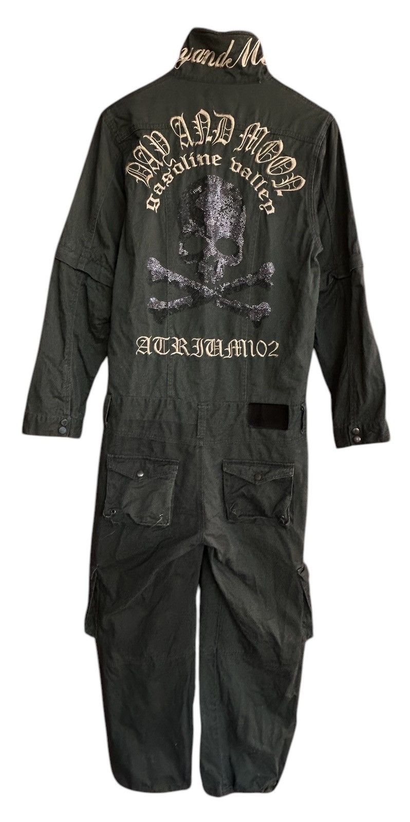 Other 🔥 Vintage Skull DAY AND MOON Overall Streetwear Fashion Size US 35 - 2 Thumbnail