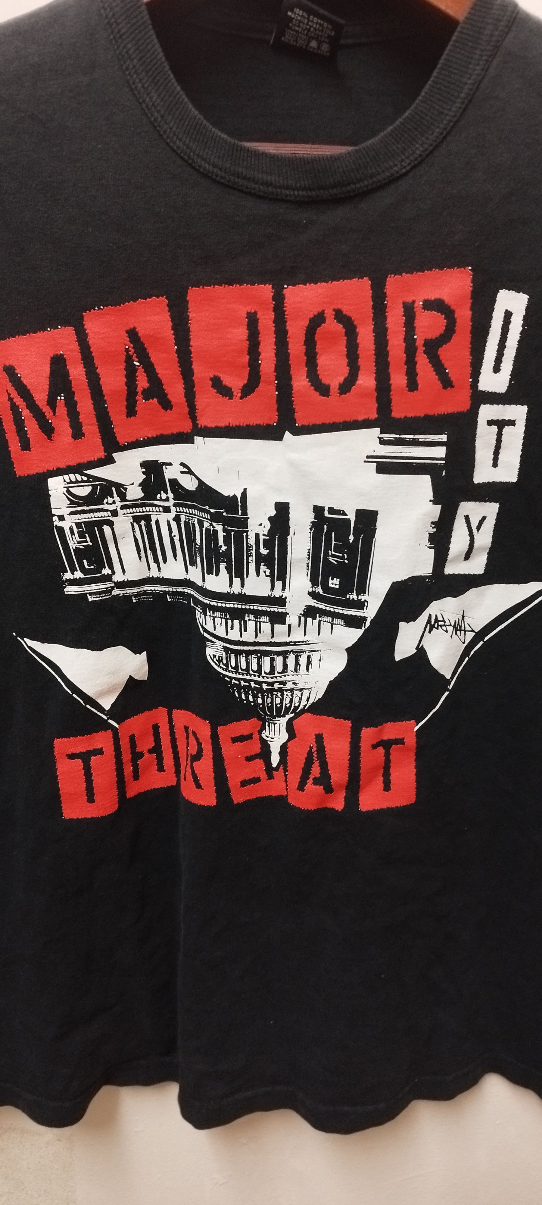 Stussy × Vintage VINTAGE STUSSY Major Threat / Minor Threat punk band shirt Size US L / EU 52-54 / 3 - 6 Thumbnail