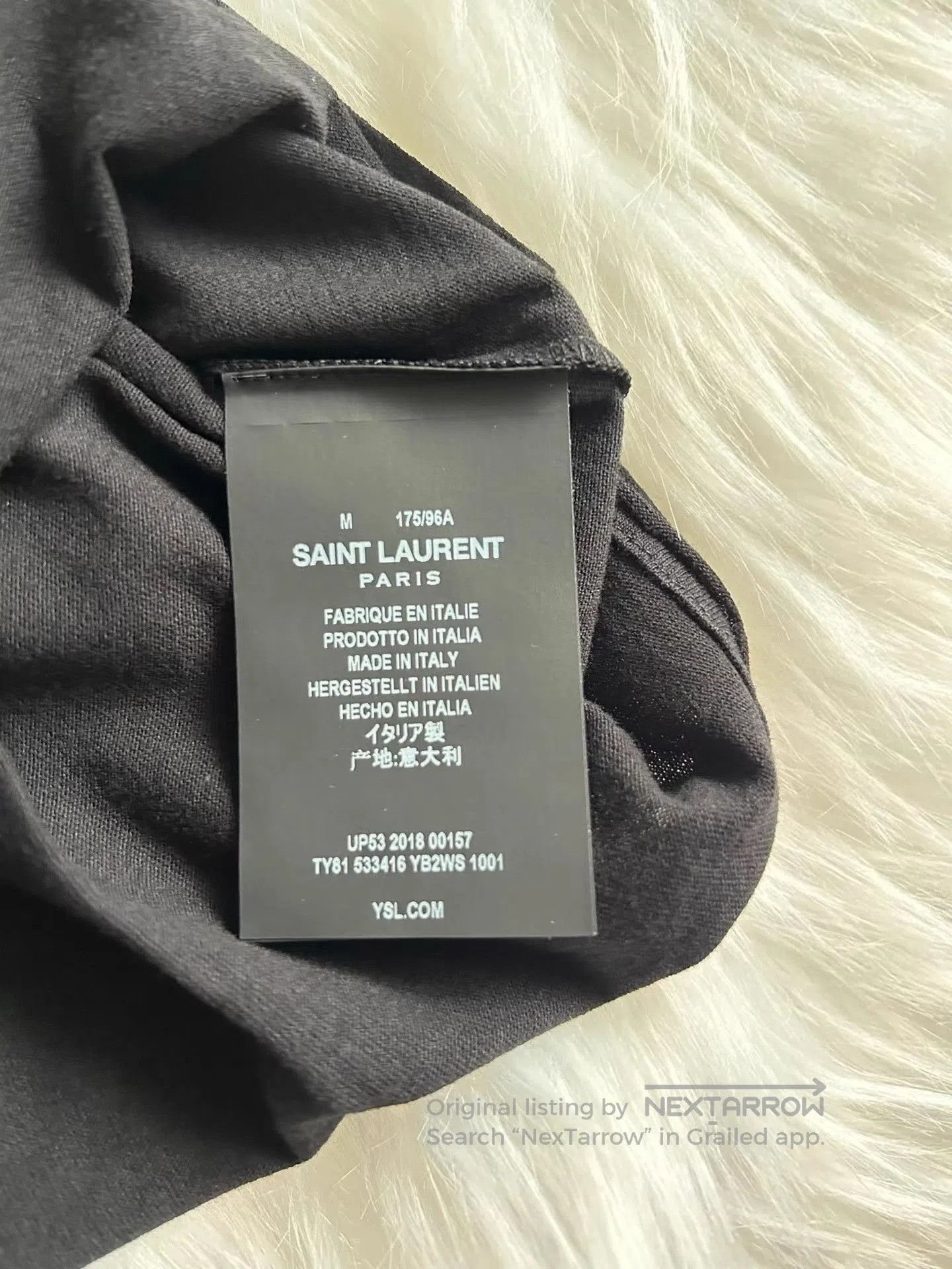 Saint Laurent Paris Black Short Sleeve Crew Neck T-Shirt. Size US M / EU 48-50 / 2 - 3 Thumbnail