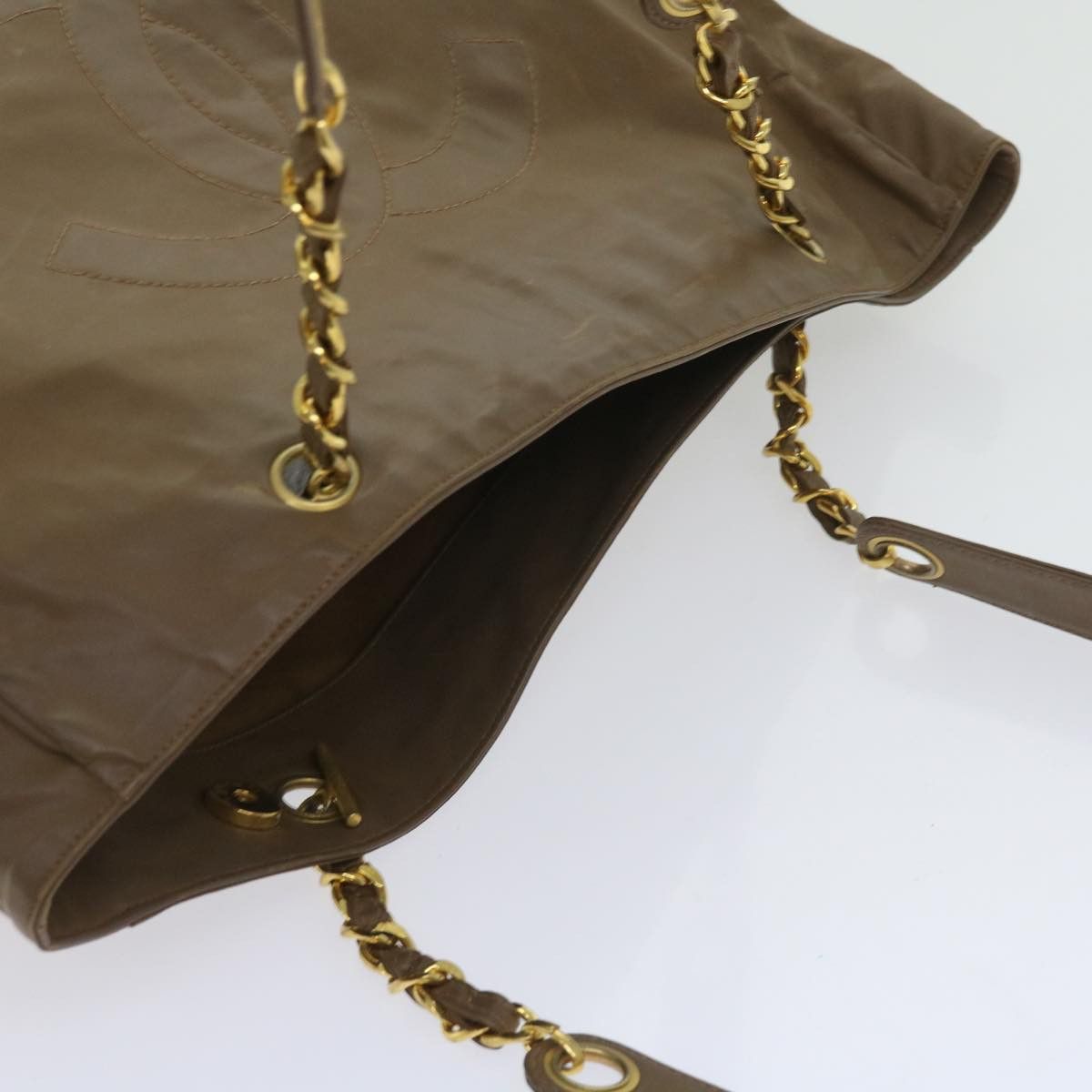 Chanel CHANEL Chain Shoulder Bag Patent Leather Brown CC Size ONE SIZE - 7 Thumbnail