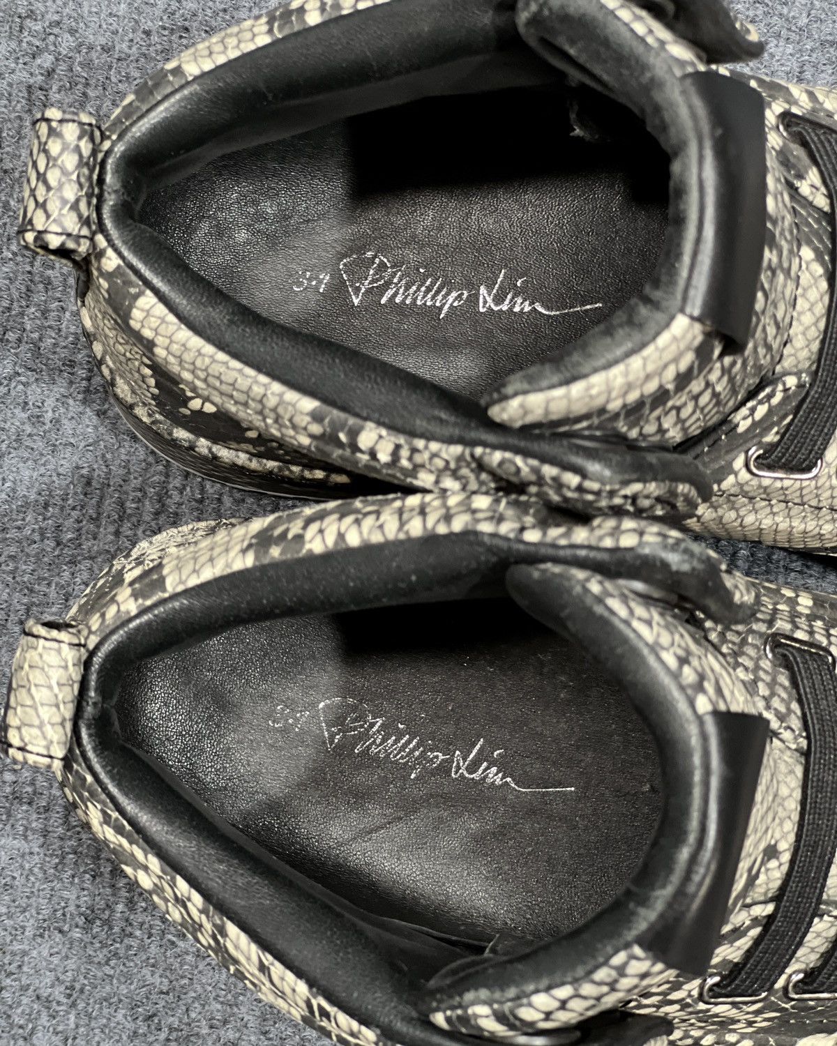 3.1 Phillip Lim 3.1 Phillip Lim Skake Skin High Top Sneaker Size US 8 / EU 41 - 8 Thumbnail