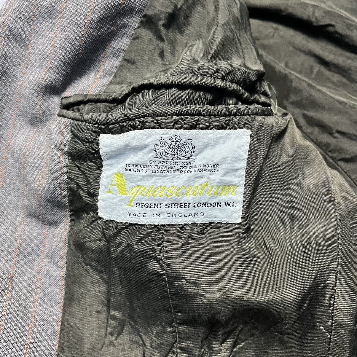 Aquascutum × Vintage Vintage Aquascutum Striped Wool Brown Suit Blazer Pants Size 42L - 9 Thumbnail