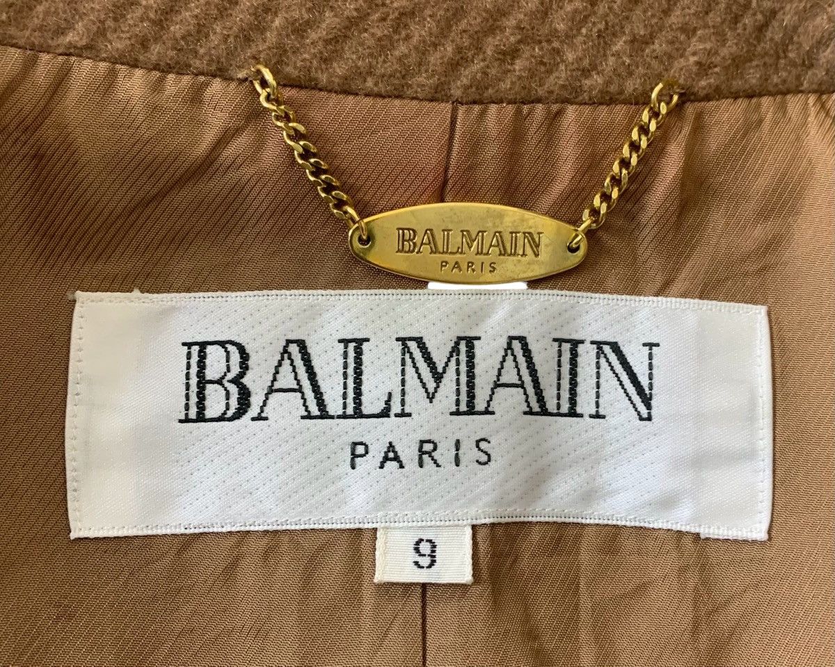 Balmain vintage Balmain Paris Designer Luxury Coat OverCoat Size S / US 4 / IT 40 - 9 Thumbnail