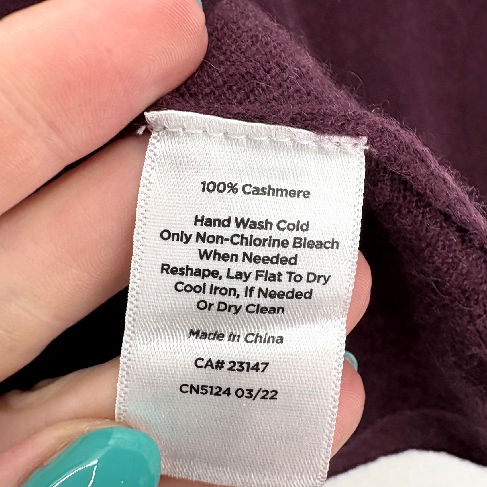 Talbots Talbots Sweater Tunic Womens 1X Purple 100% Cashmere Cowl Neck Knit Pullover TS Tunic Women Plus Size 1X Purple Cashmere Cowl Neck Knit Pullover Size XL / US 12-14 / IT 48-50 - 5 Thumbnail