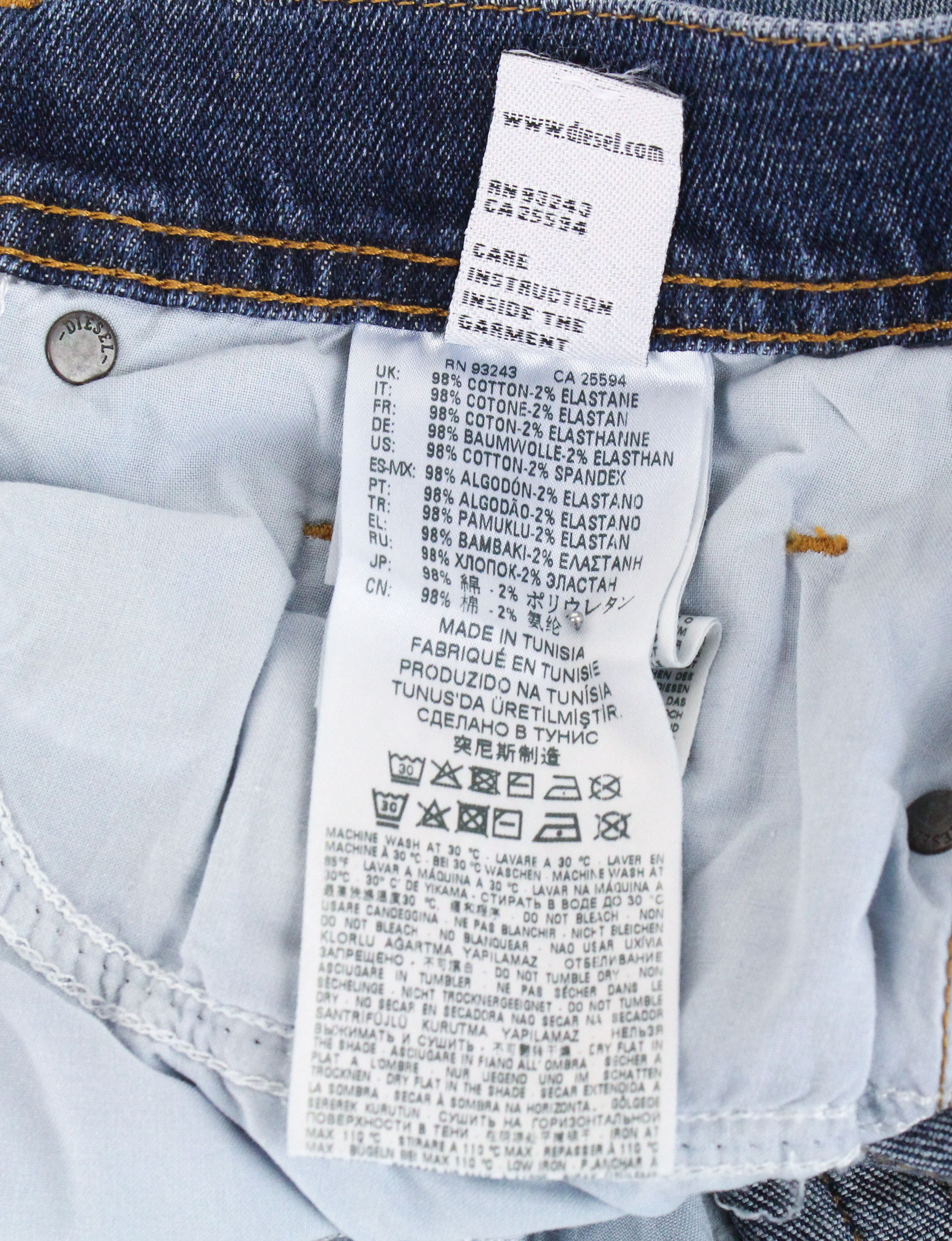 Diesel TEPPHAR-X 0870H W26/L32 Slim Carrot Cotton Jeans 84121 Size US 26 / EU 42 - 4 Thumbnail