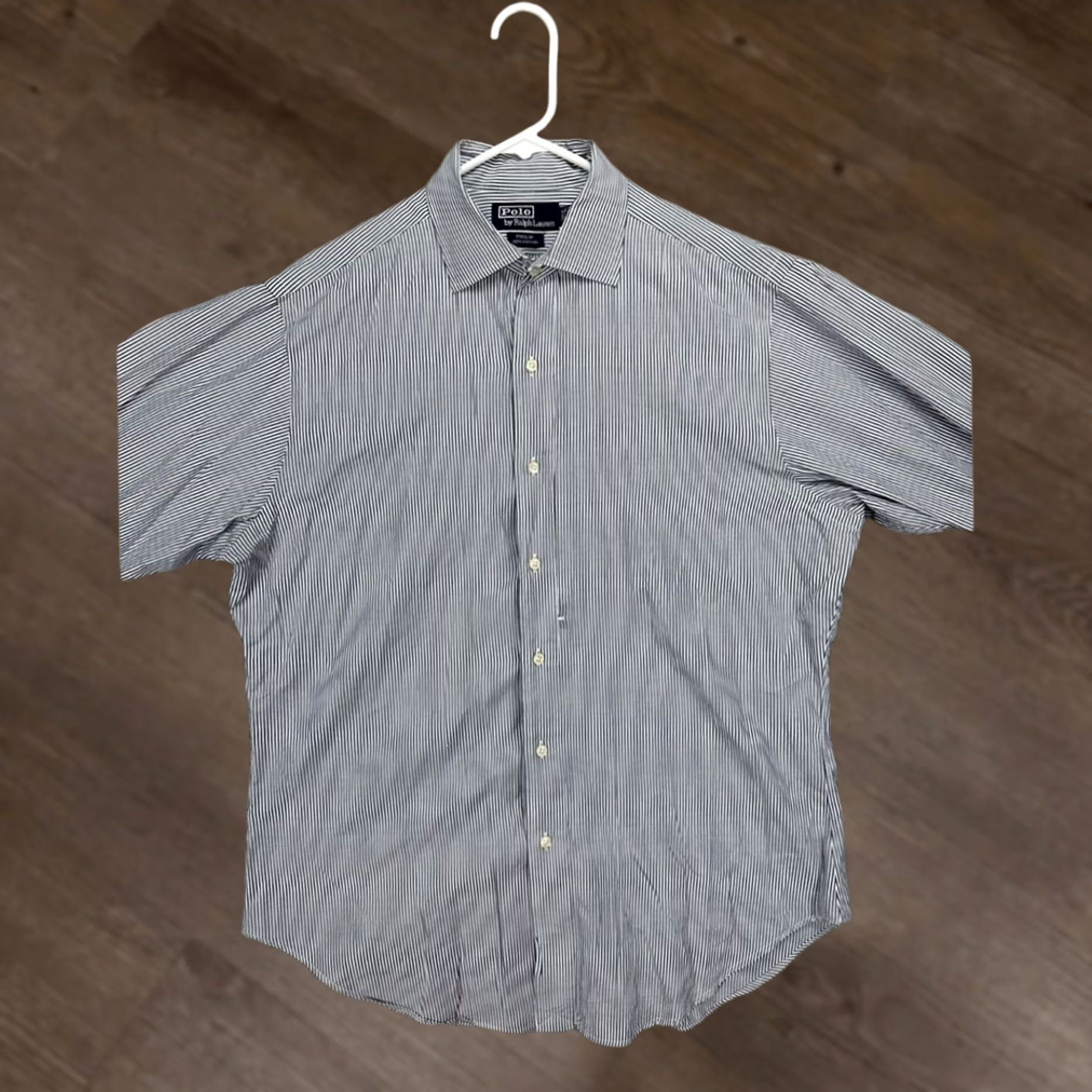 Polo Ralph Lauren Polo Ralph Lauren Mens Dress Shirt Philip Blue White Striped Button Up 15.5 33 Size 42R - 1 Thumbnail