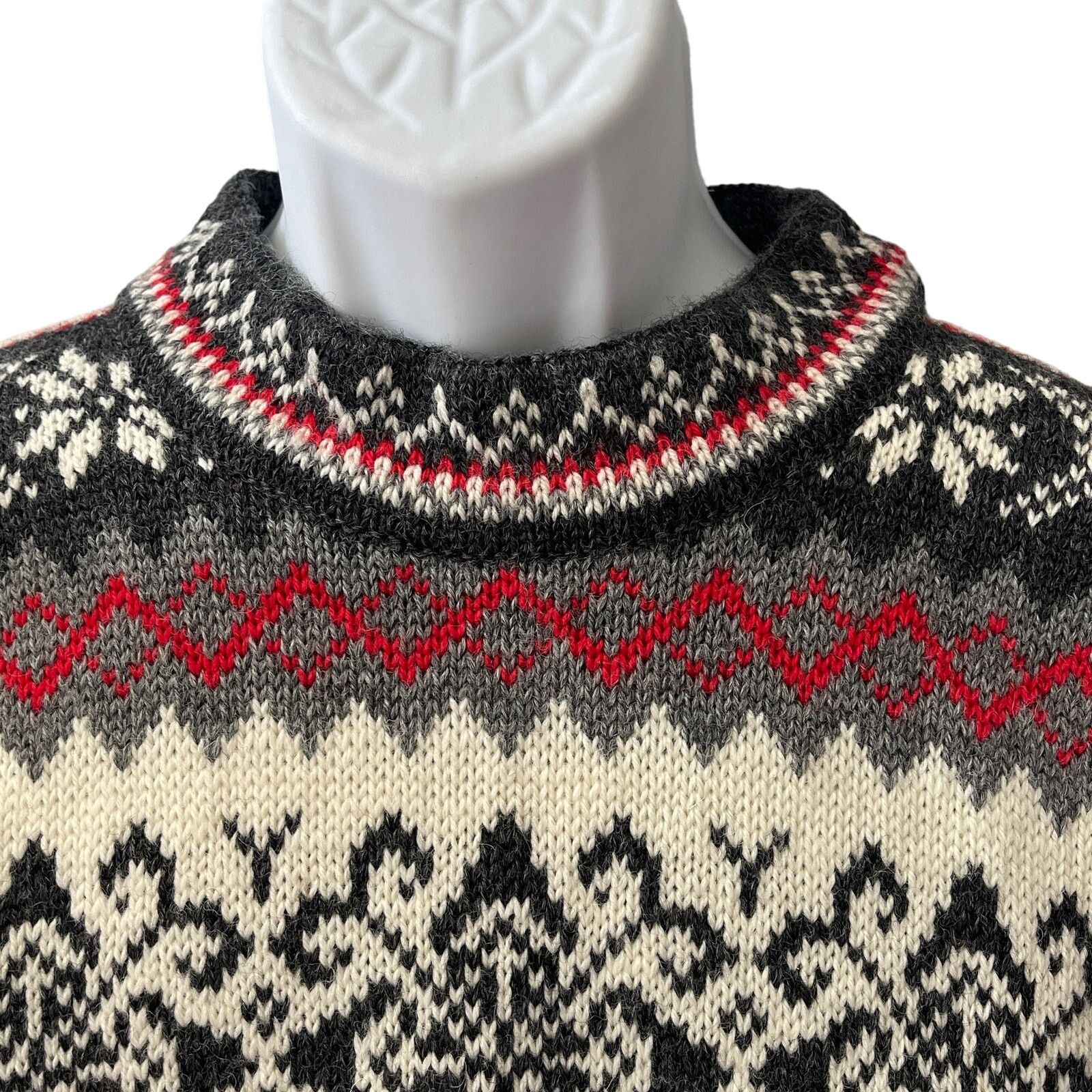 Vintage Nordstrikk Traditional Norwegian Mock Neck Sweater Size L Size US L / EU 52-54 / 3 - 3 Thumbnail