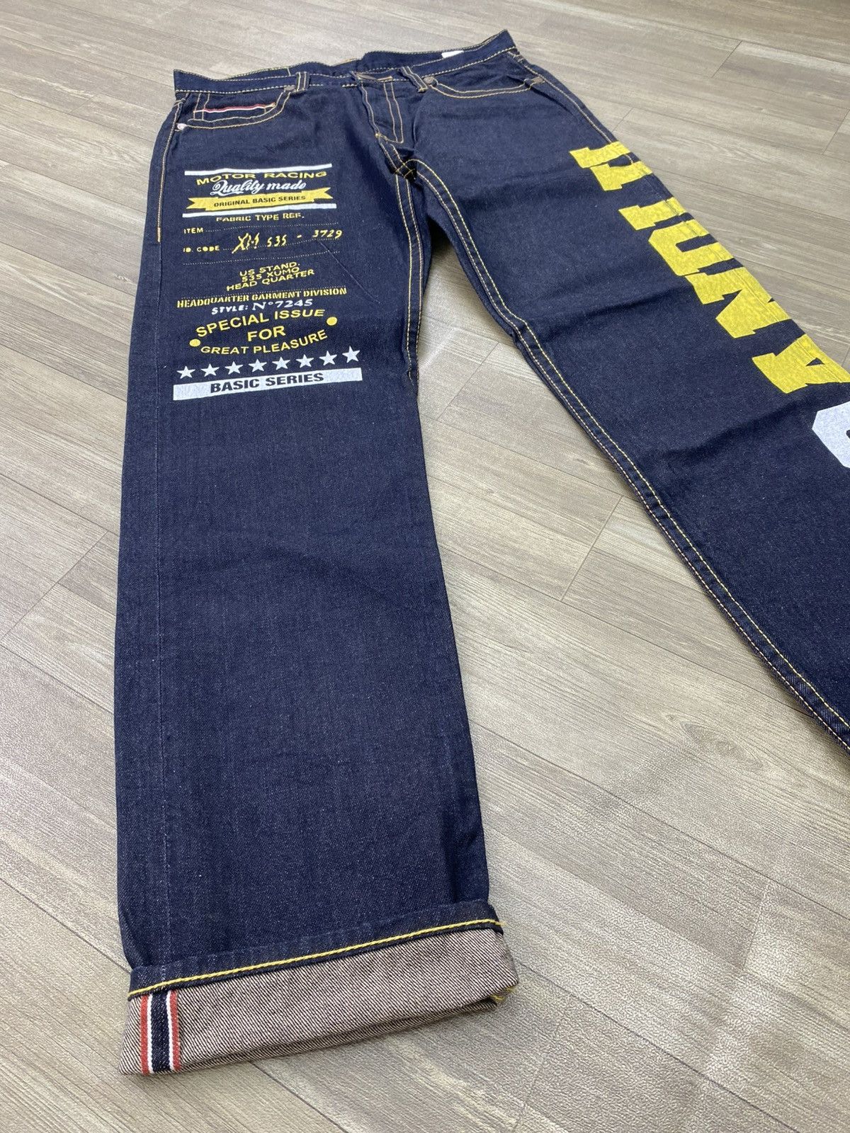 Hysteric Glamour Vintage CoandLu Japan Evisu Style Printed Selvedge Jeans Y2K Size US 34 / EU 50 - 6 Thumbnail