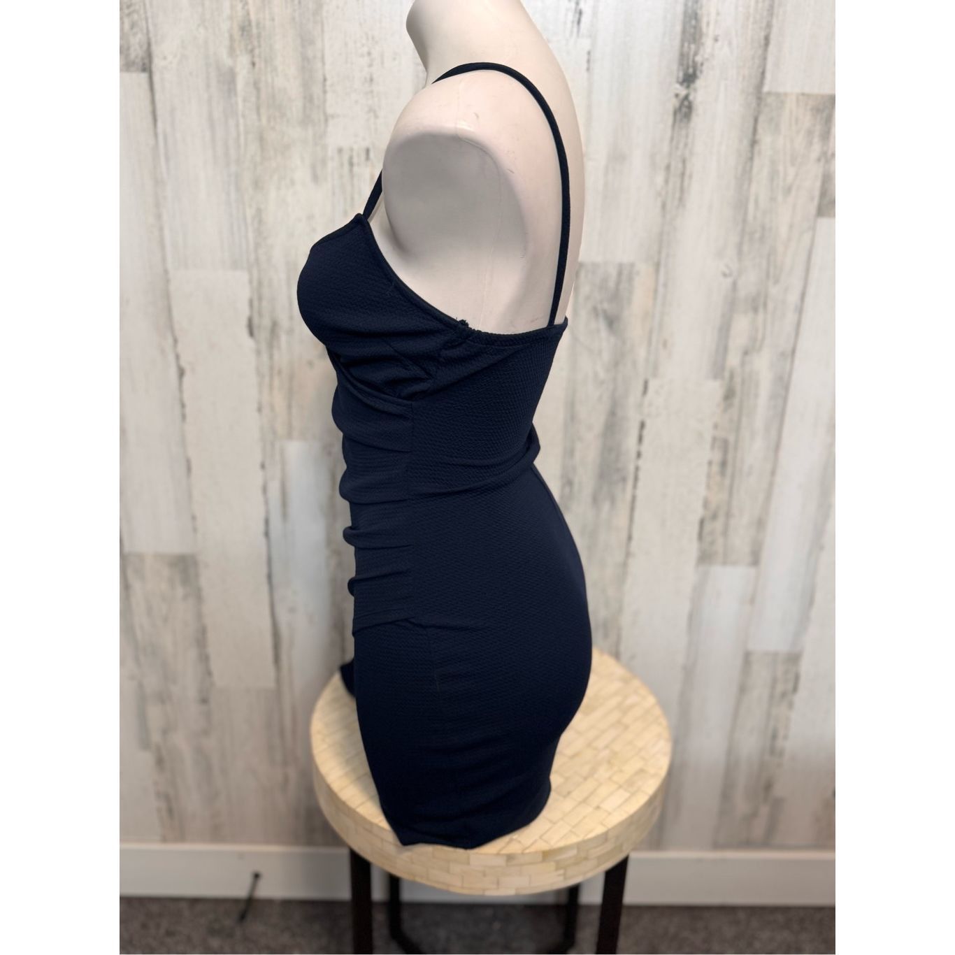 Other Love J Navy Blue Asymmetrical Bodycon Mini Dress | Size Smal Size S / US 4 / IT 40 - 3 Thumbnail