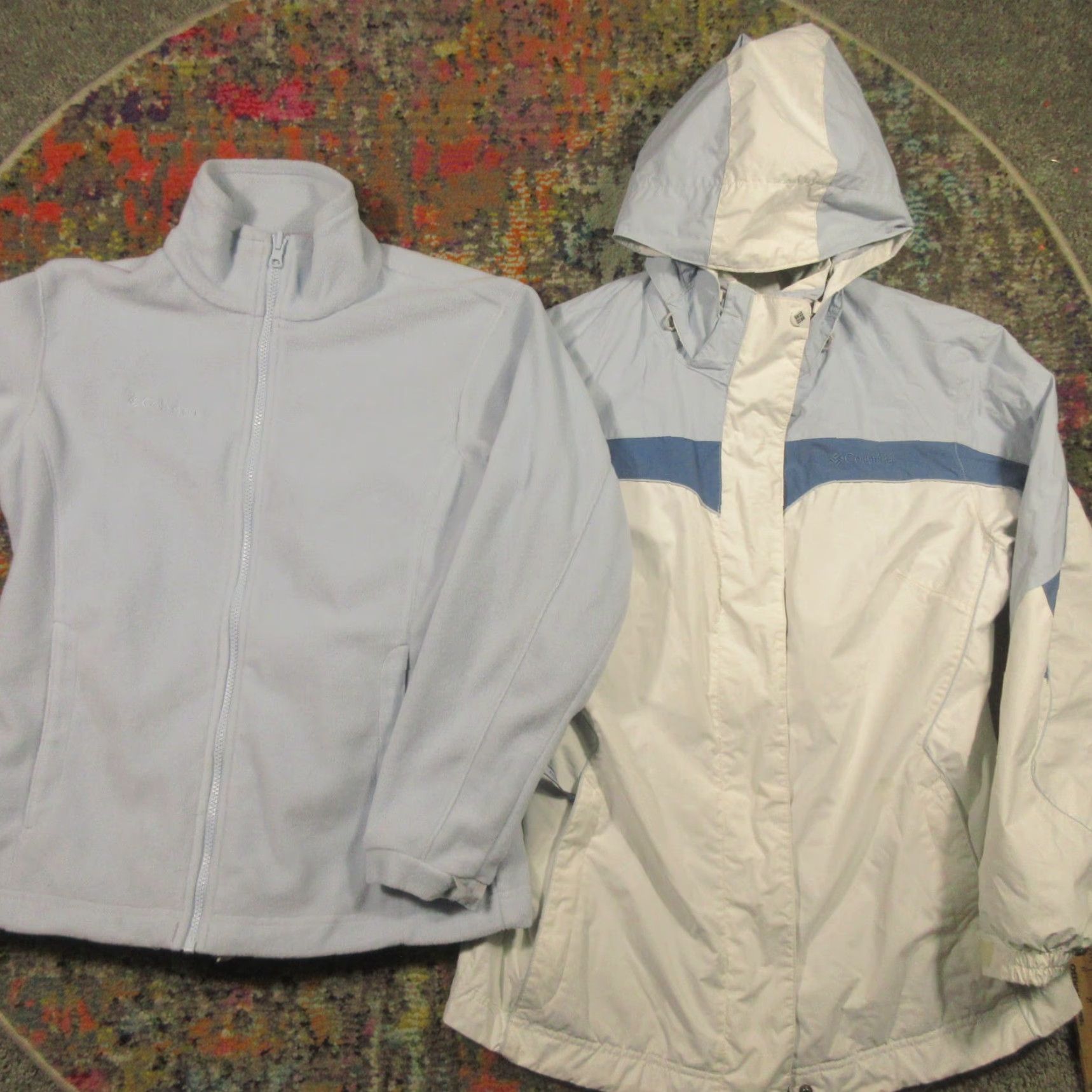 Vintage Columbia 3 in 1 Jacket Womens S White Removable hood Fleece Jacket Liner Patch Size S / US 4 / IT 40 - 2 Thumbnail